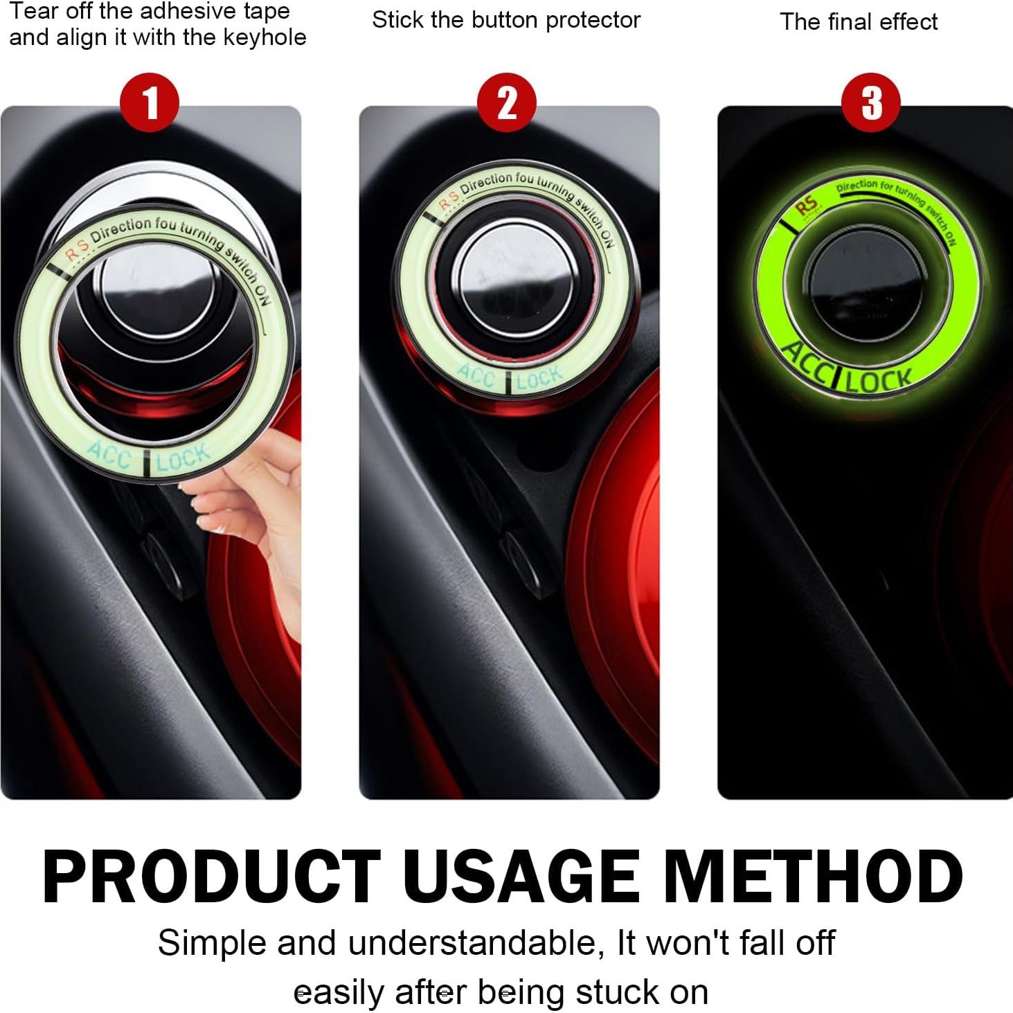 Cubierta Luminosa Botón de Inicio MOXRUQ Negro Universal