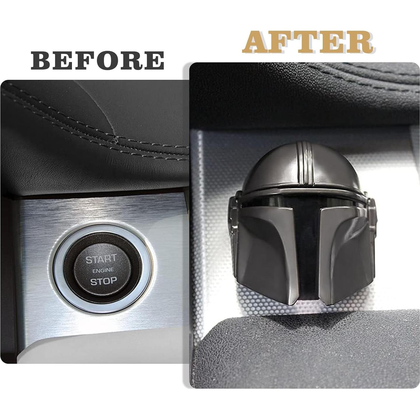 Cubierta de Botón de Inicio BestEvMod 3D para Coche Negro