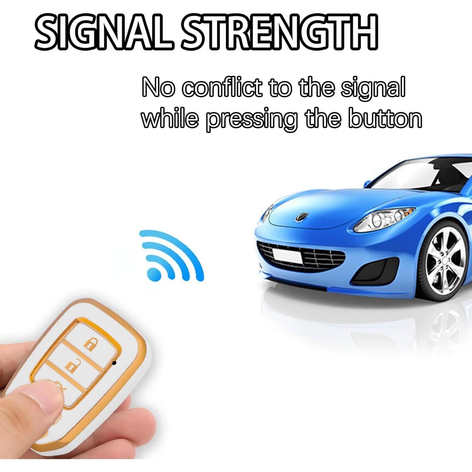 Funda de Llave TPU Blanca WORCAS para Honda Accord Civic CR-V