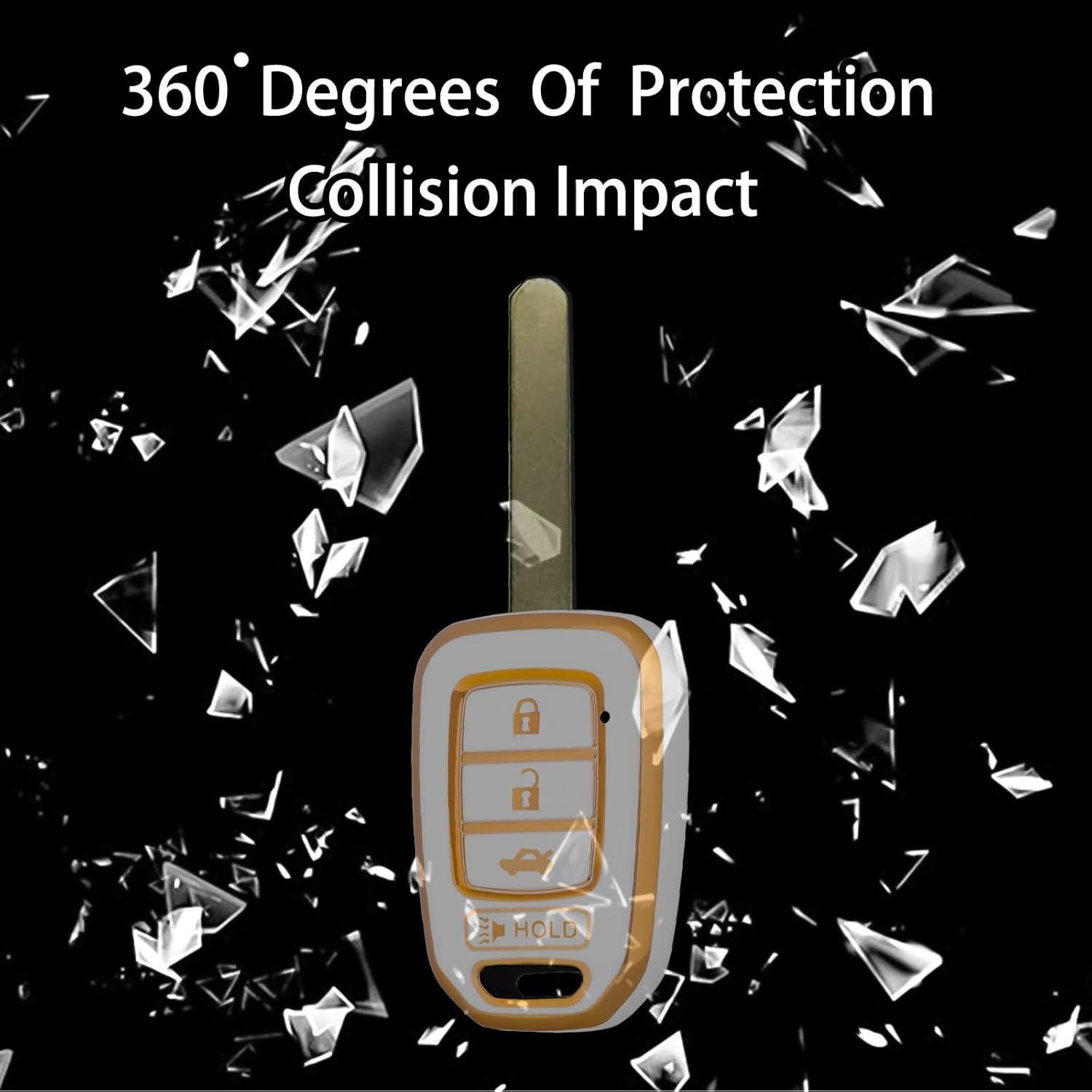 Funda de Llave TPU Blanca WORCAS para Honda Accord Civic CR-V