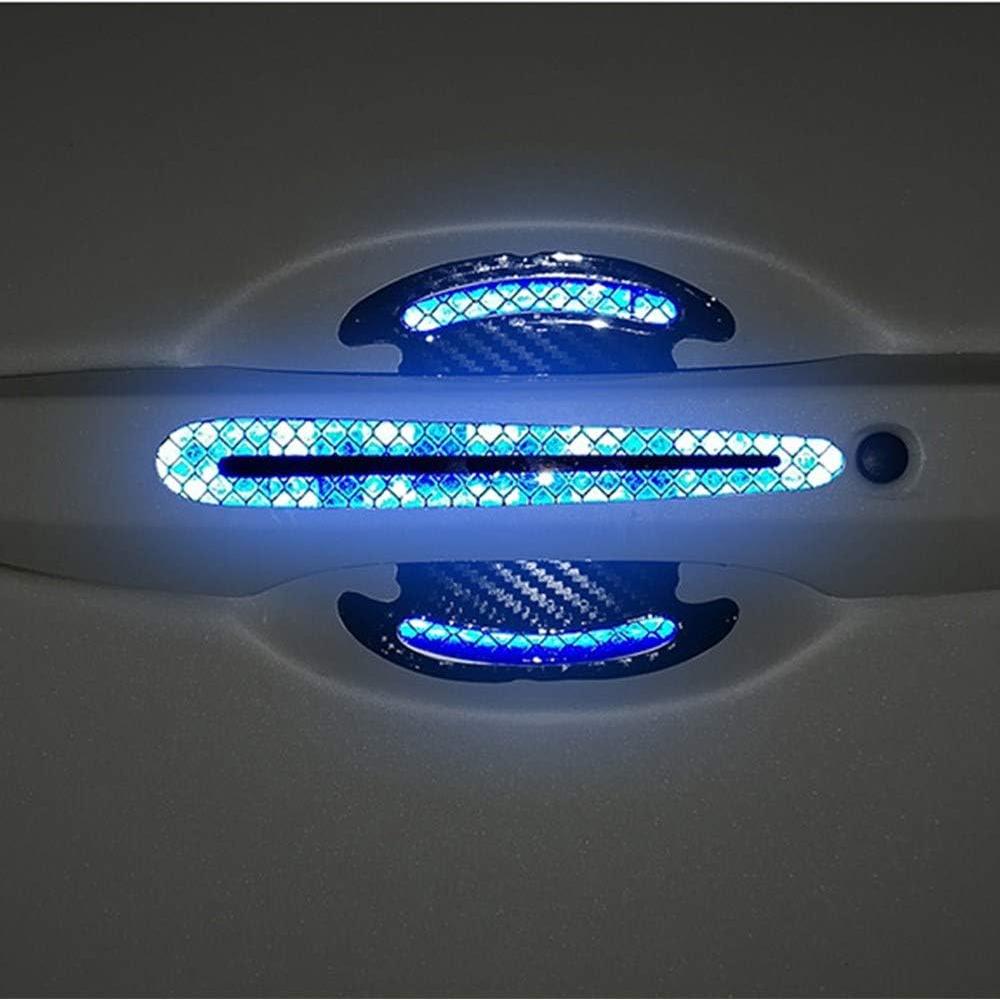 Protector de Manija de Puerta LANZMYAN Antirayaduras Reflectante 8PCS Azul