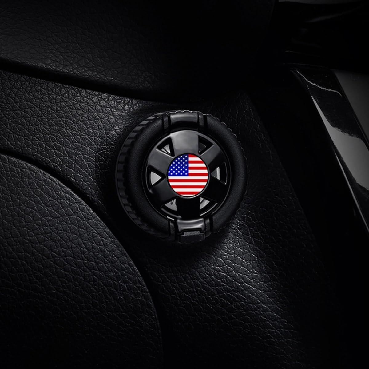 Anillo de Inicio Motor KHGUZ Negro 4.5 cm Protección Botón