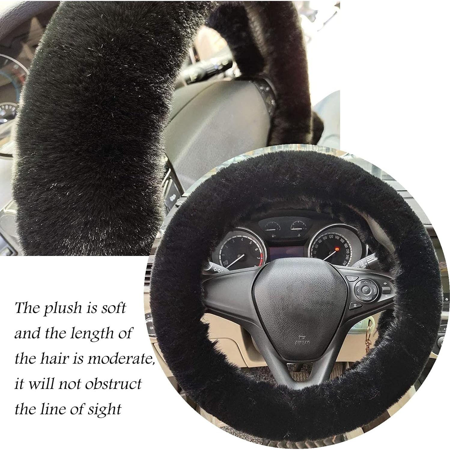 Juego de Fundas de Volante ZYNQACC 4 Piezas Esponjoso Negro