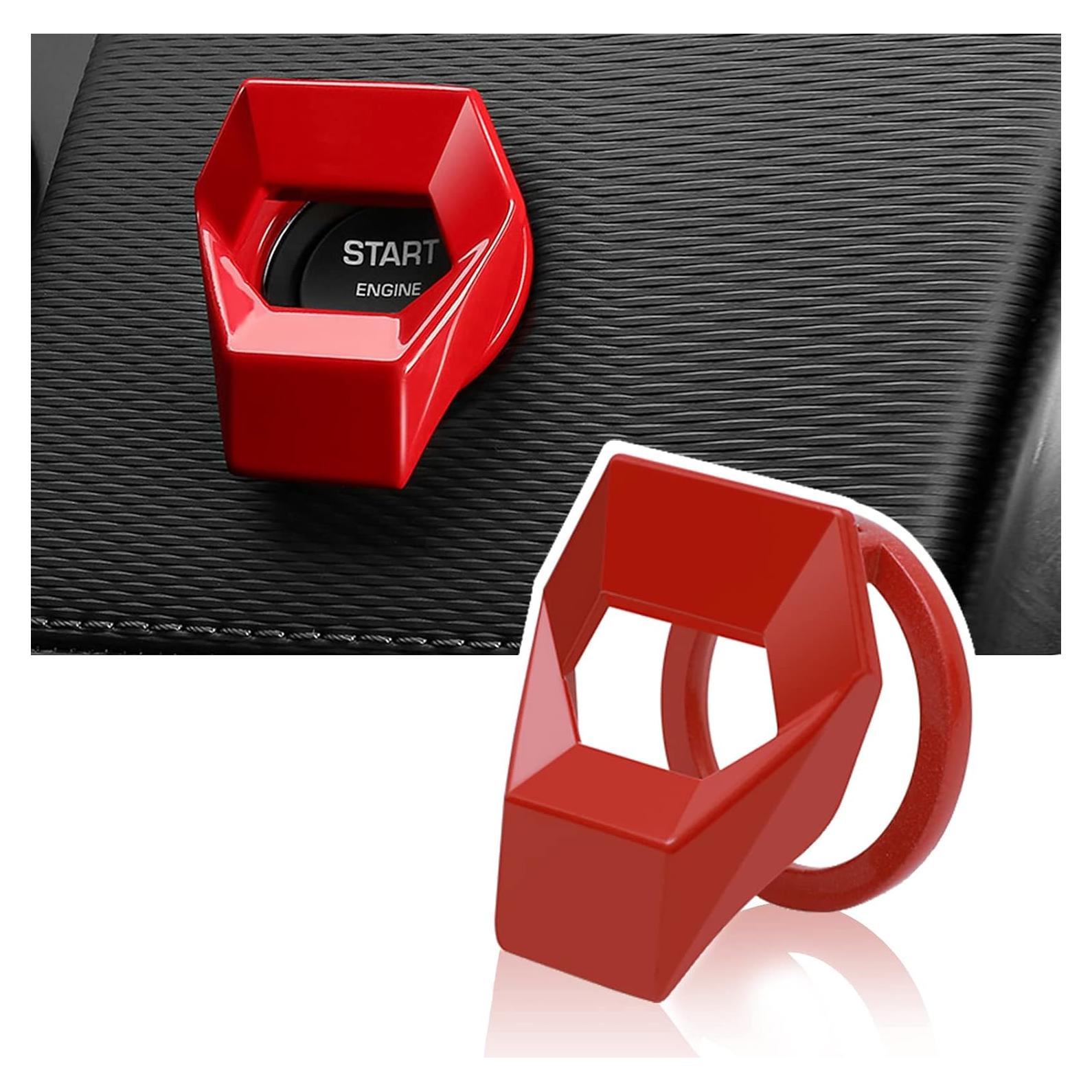 Cubierta de Botón de Inicio Jeseny para Automóviles - Rojo