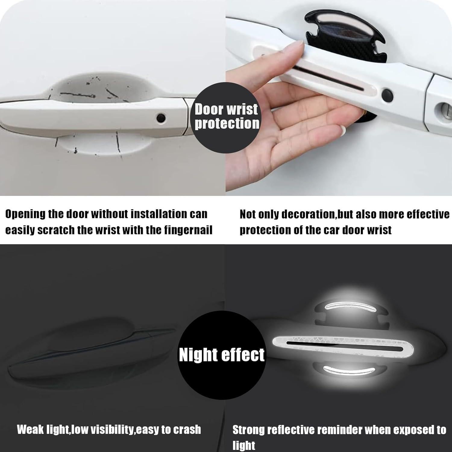 Protector Reflectante para Manija de Puerta GTZTYZ - 8 Piezas