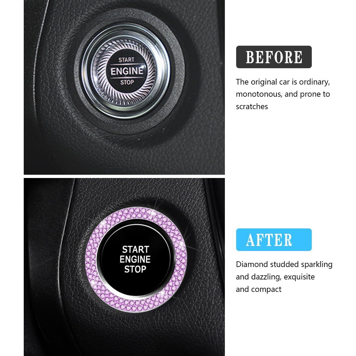 2PCS Pegatinas Brillantes de Anillo de Inicio KHGUZ para Auto