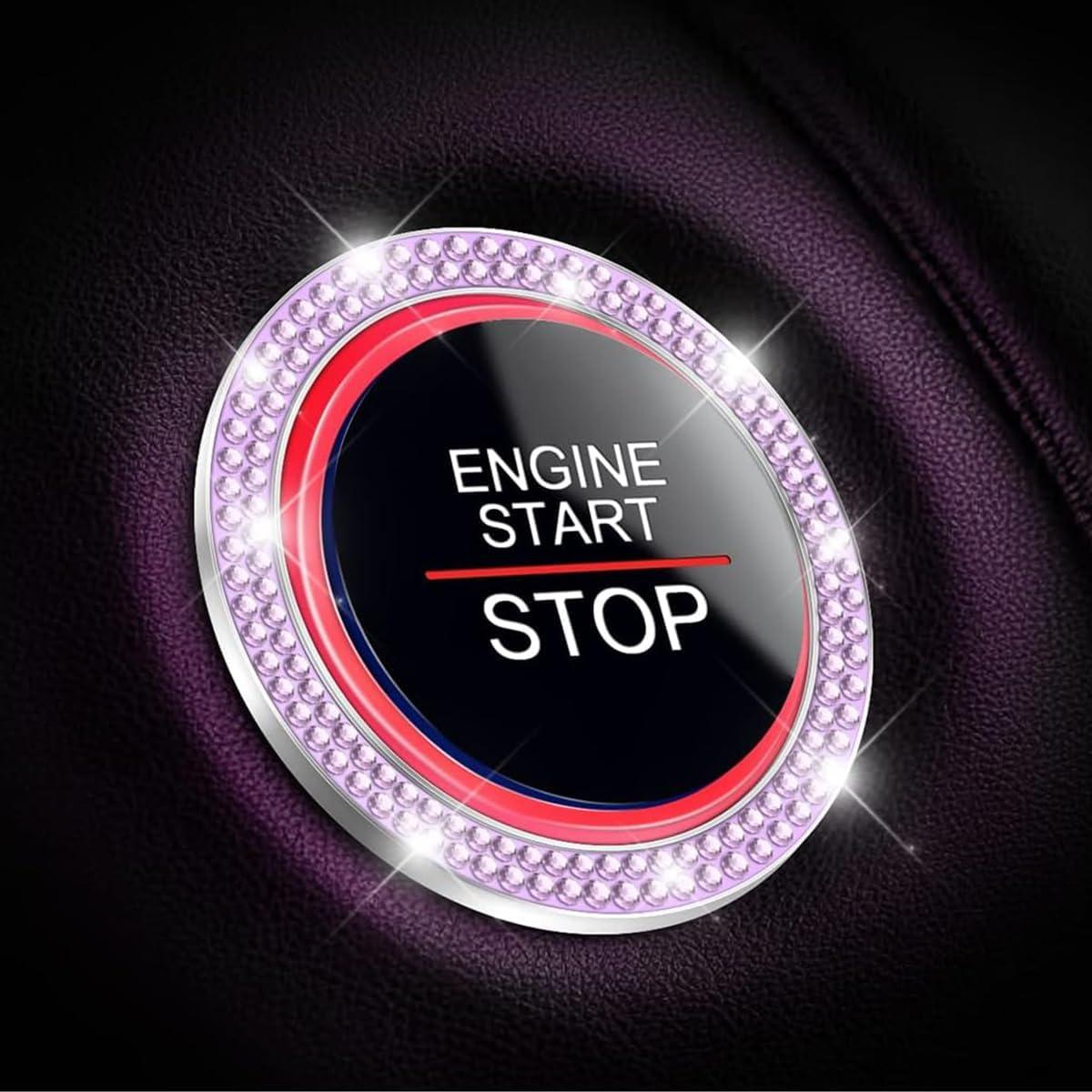 2PCS Pegatinas Brillantes de Anillo de Inicio KHGUZ para Auto