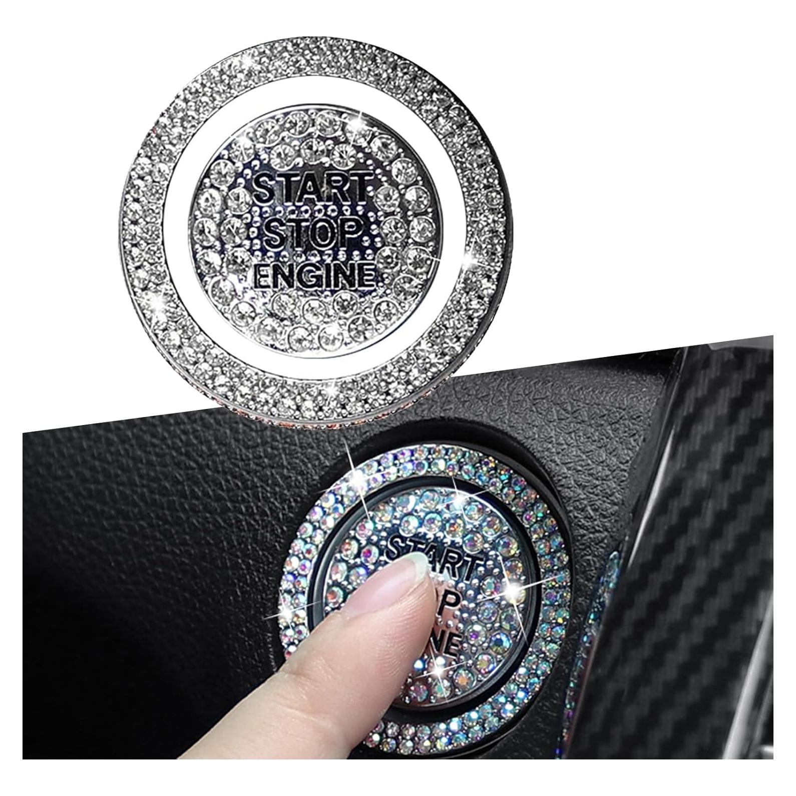 Anillo Decorativo Brillante Crynod para Botón de Inicio 2 PCS