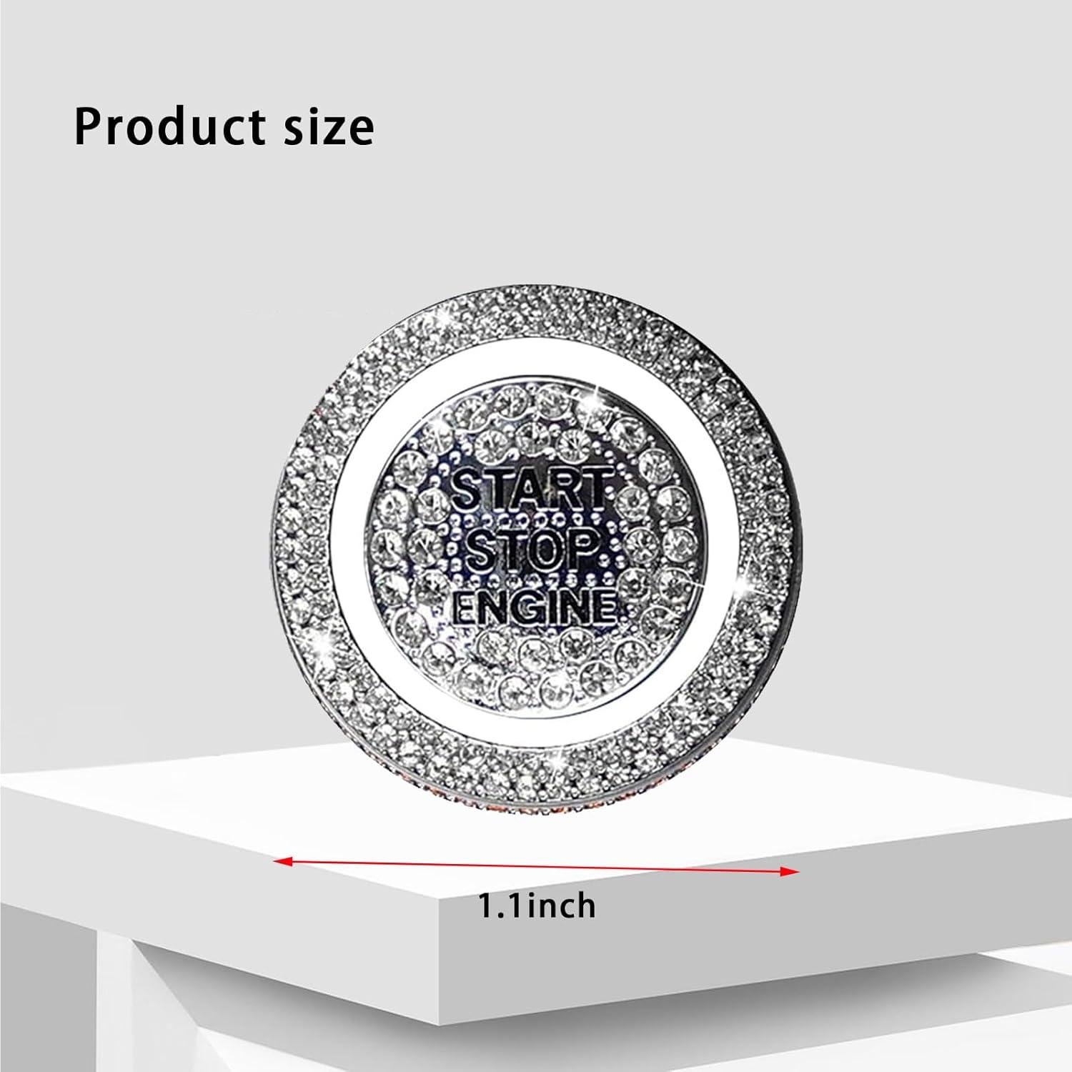 Anillo Decorativo Brillante Crynod para Botón de Inicio 2 PCS