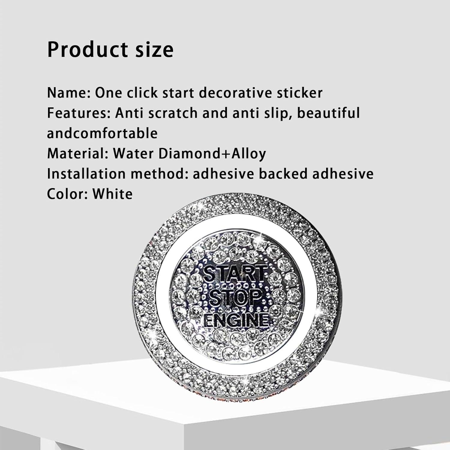 Anillo Decorativo Brillante Crynod para Botón de Inicio 2 PCS