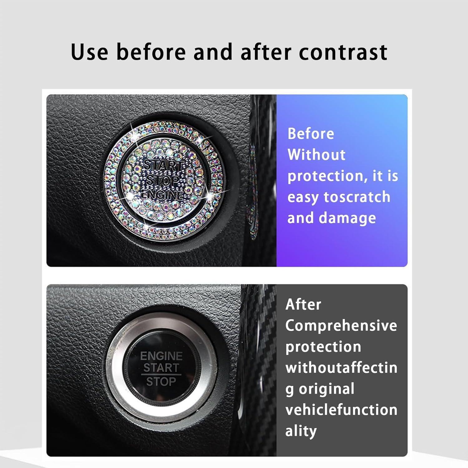 Anillo Decorativo Brillante Crynod para Botón de Inicio 2 PCS