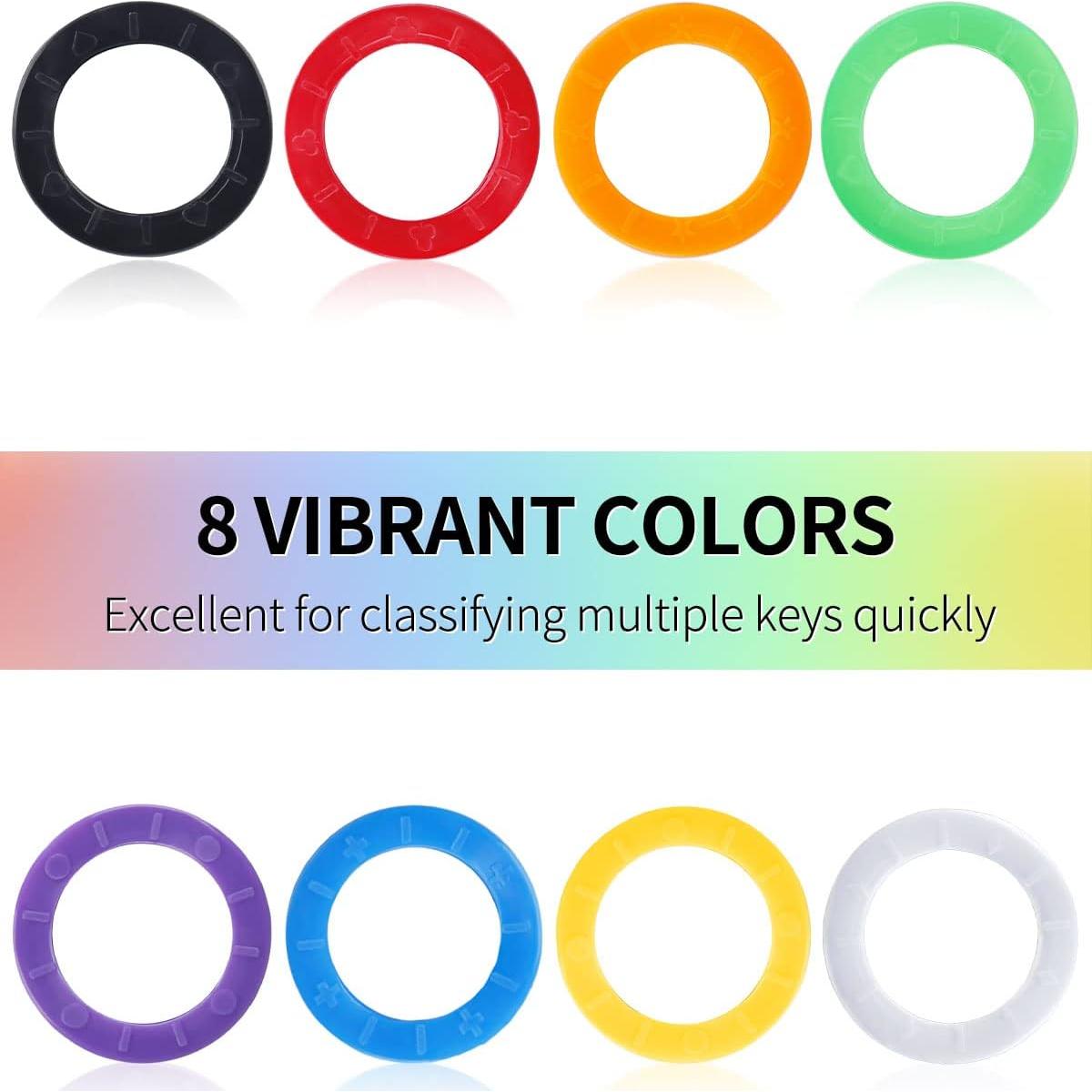 Tapas de Llave Uniclife 24 Piezas 2.29 cm Redondas 8 Colores