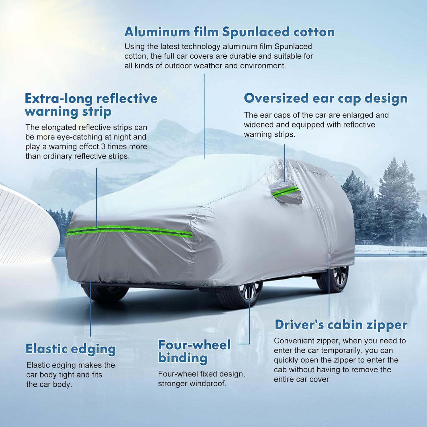 Funda Completa para Coche KEYOOG 6 Capas Impermeable 478-503 cm