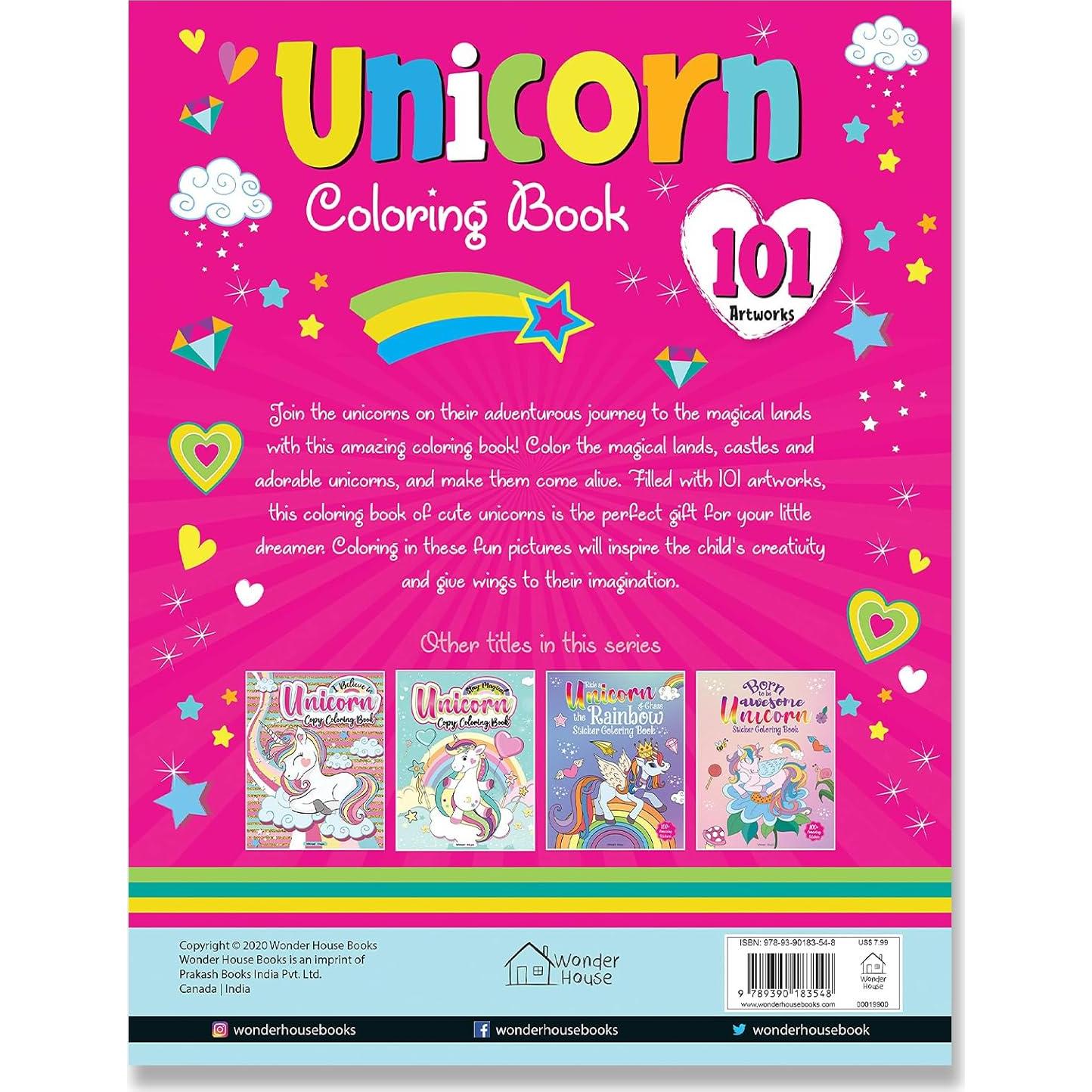 101 Unicorn Colouring Book: Fun Activity Colouring Book For Children