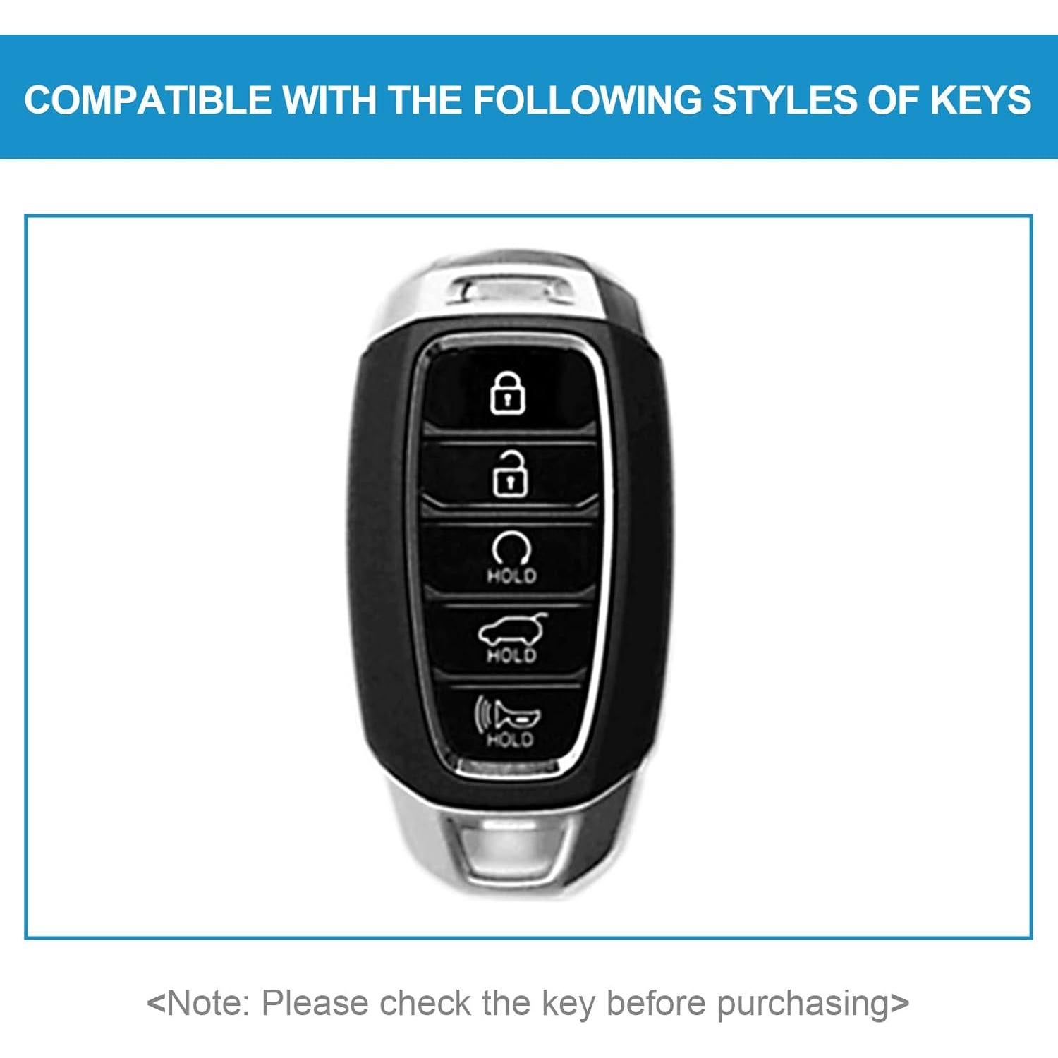 Funda de Llave Inteligente Hyundai 5 Botones Silicona Azul