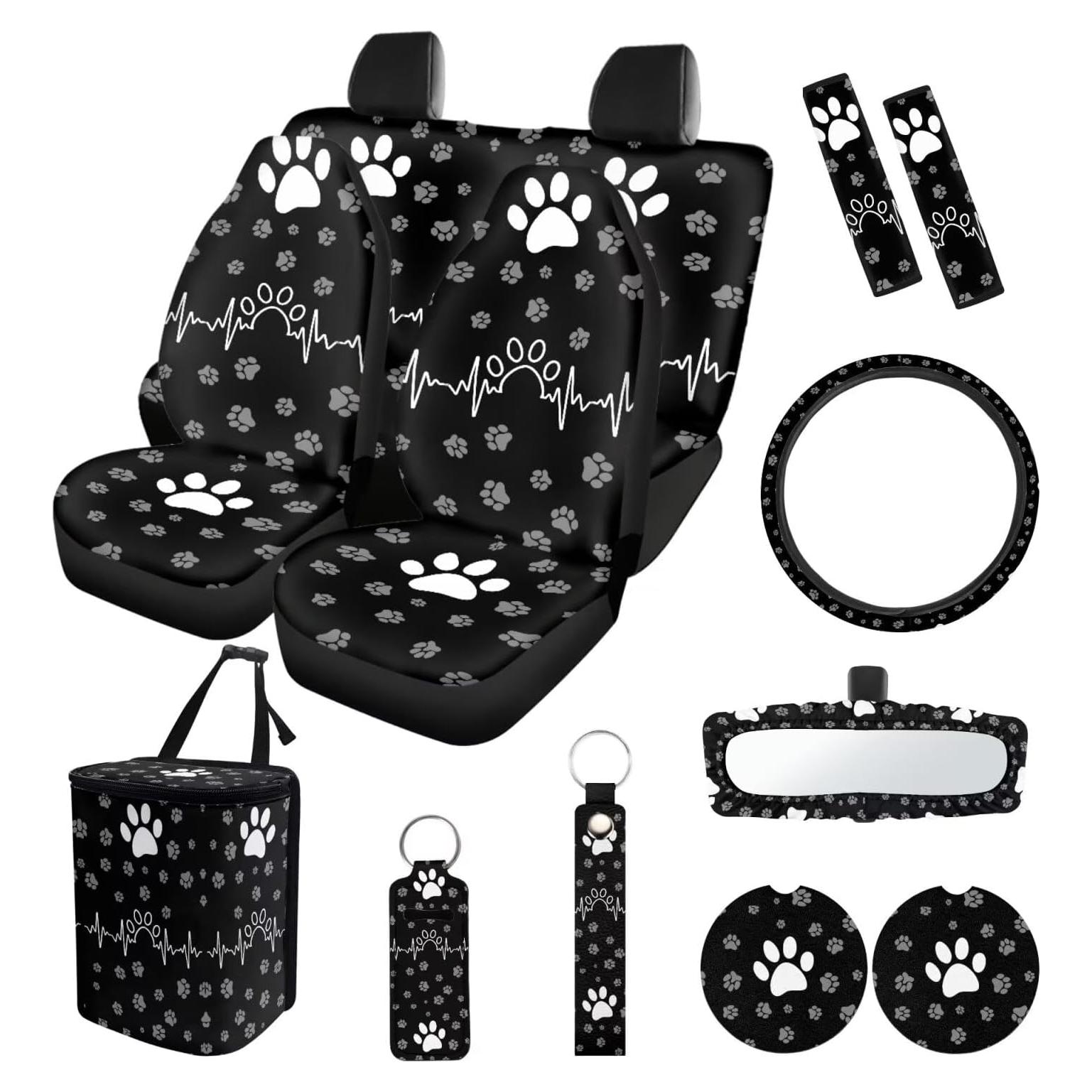 Set de Accesorios de Coche Suobstales 13 Piezas Huella de Perro