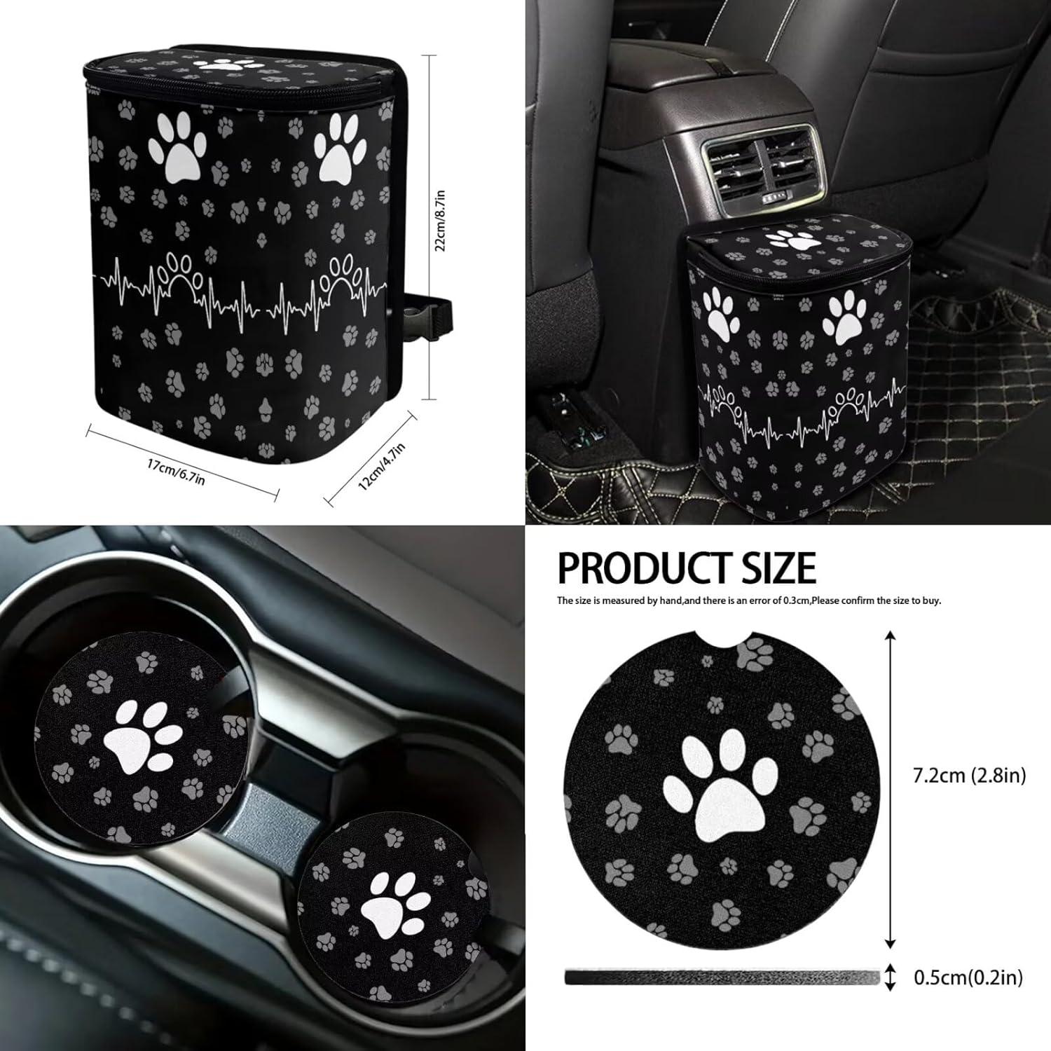 Set de Accesorios de Coche Suobstales 13 Piezas Huella de Perro