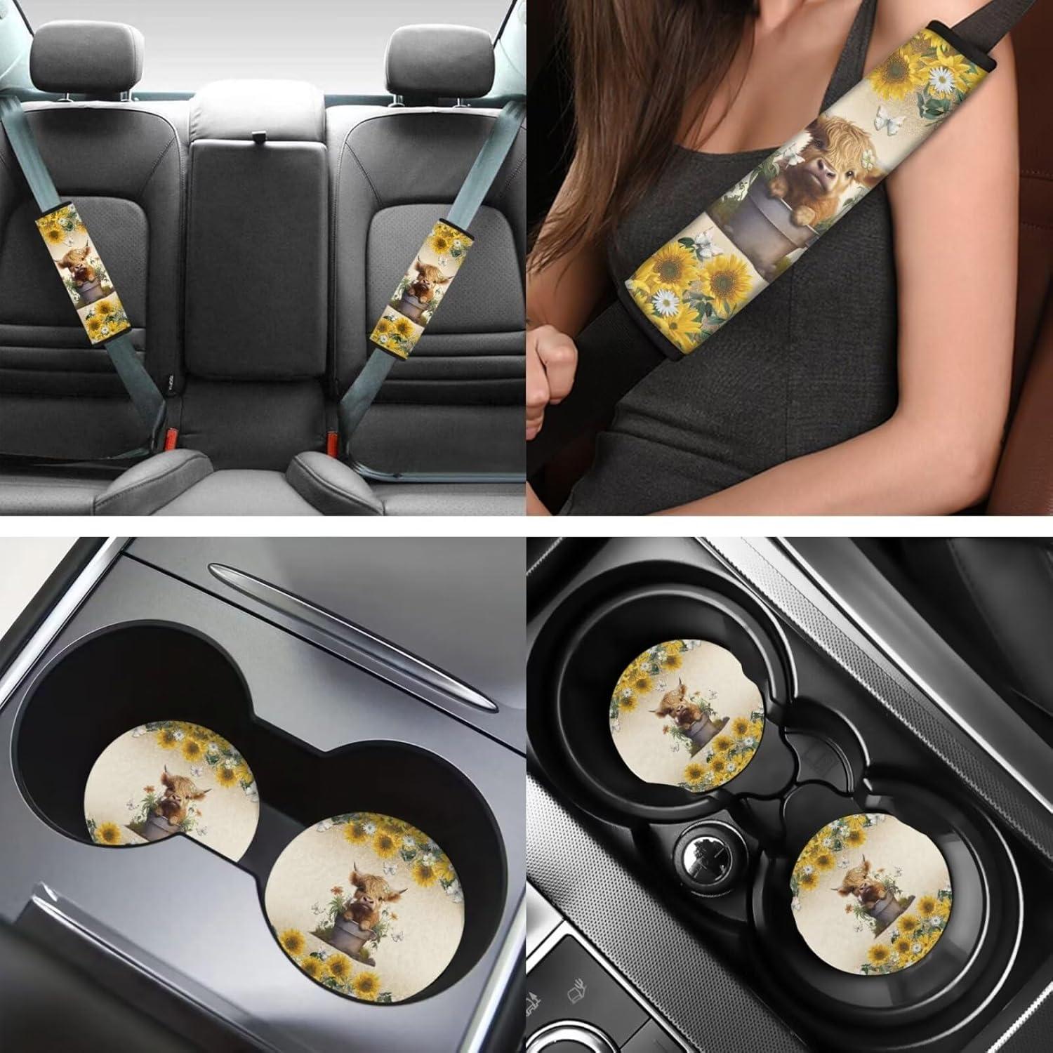 Juego de Fundas de Asiento para Coche INSTANTARTS 13 Piezas Vaca