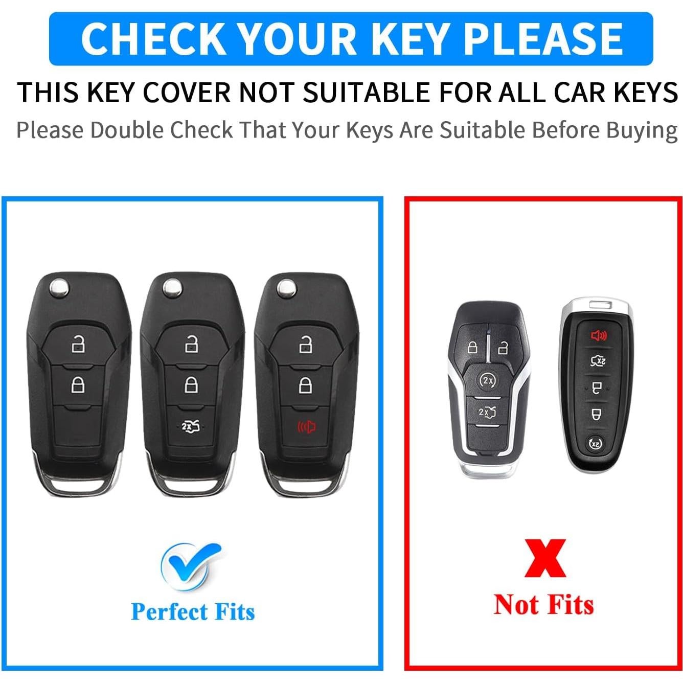 Funda de Llave TPU QBUC para Ford F150 F250 Focus 2015-2019