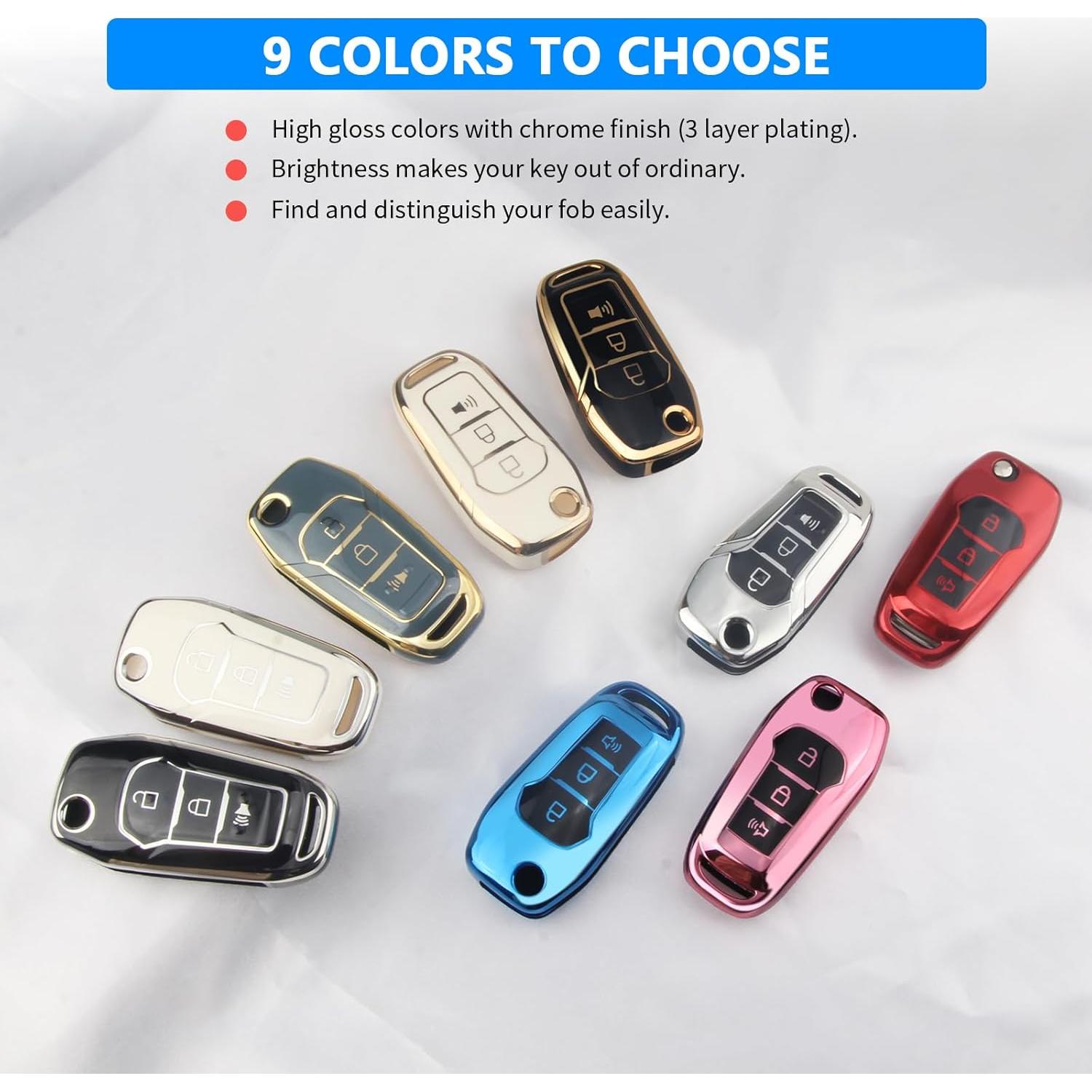 Funda de Llave TPU QBUC para Ford F150 F250 Focus 2015-2019