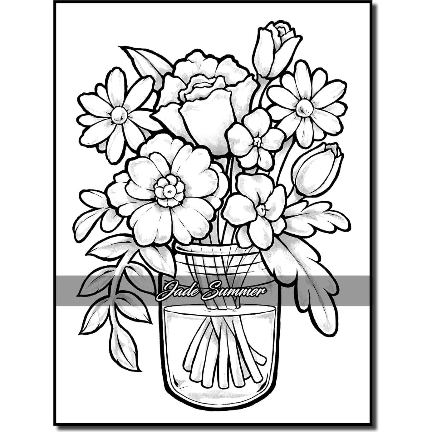 Easy Coloring Book: Large Print Designs for Adults and Seniors with 50 Simple Images of Animals, Flowers, Food, Objects, and More! (Easy Coloring Books)