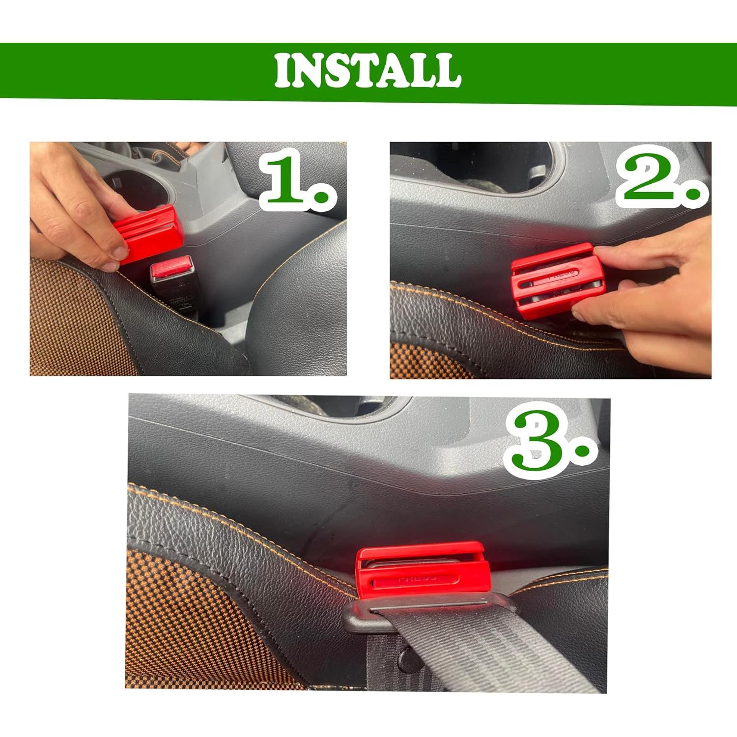 Guardabuckle de Cinturón de Seguridad HowseHold 2 Piezas Rojo