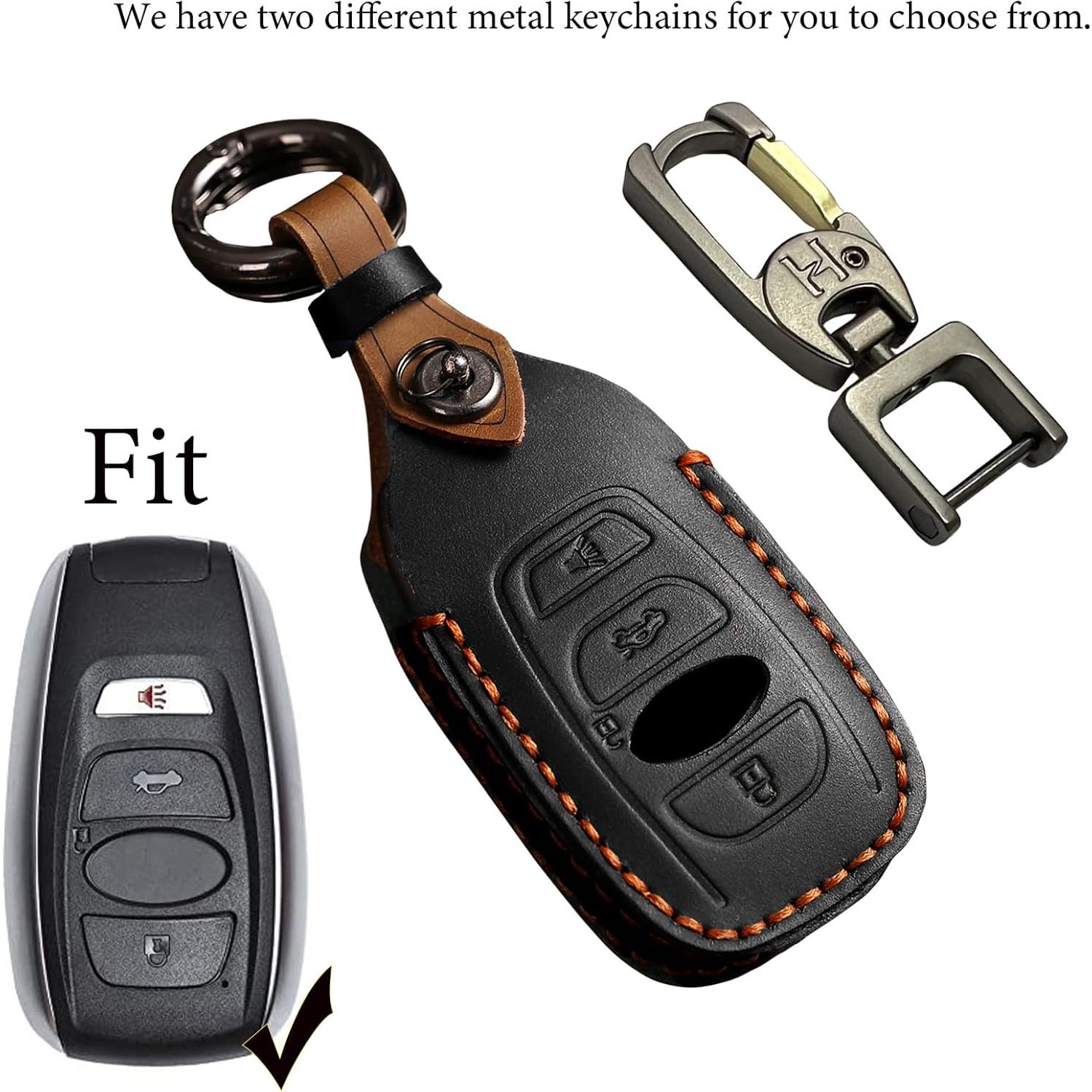 Funda de Llave Inteligente KEALAS para Subaru - Cuero Negro