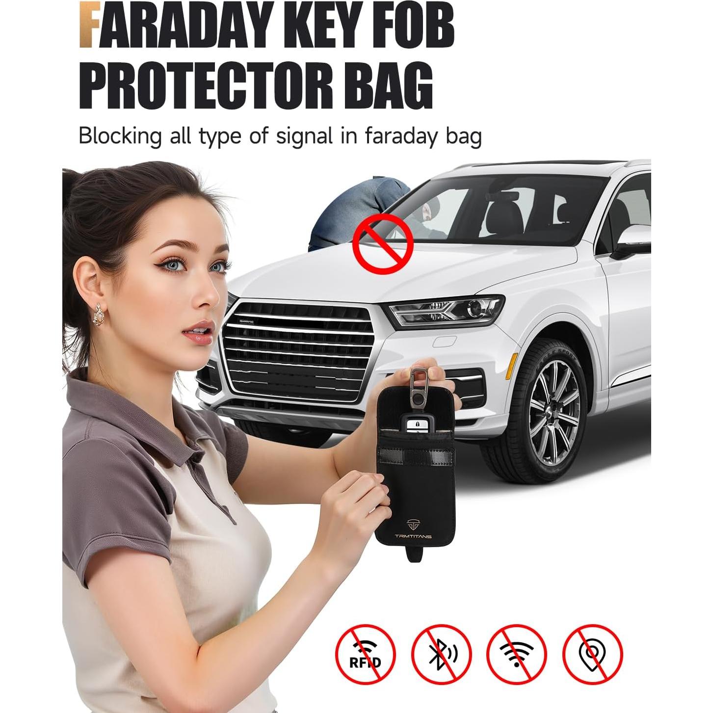 Bolsa Faraday LNKERCO para Llaves de Coche Mediana - Antirrobo RFID