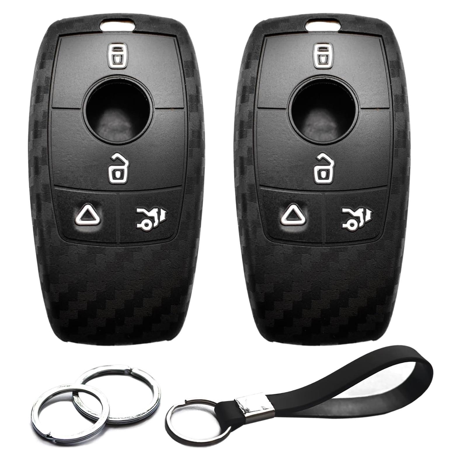 Funda de Llave INFIPAR para Mercedes Benz A B C E G S - Fibra de Carbono