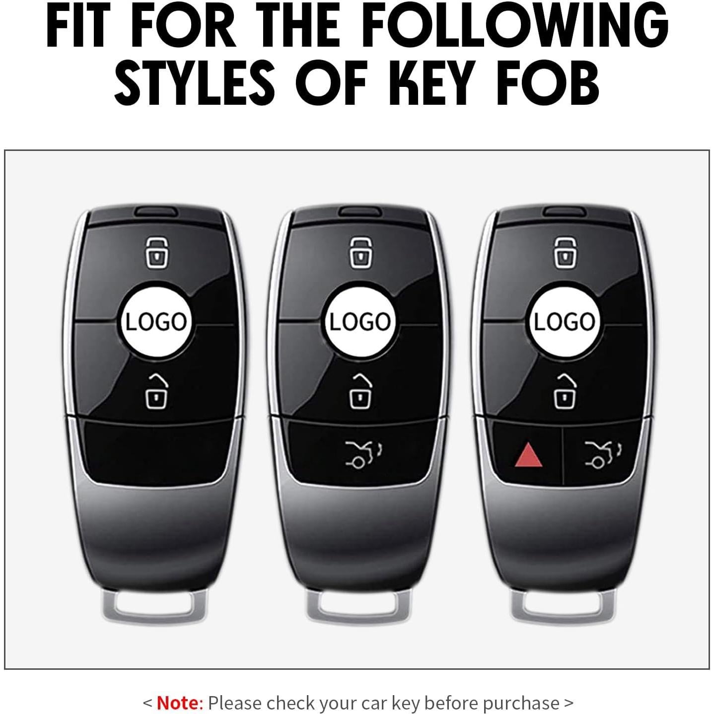 Funda de Llave Silicona Mercedes-Benz 2 Pcs Fibra Carbono