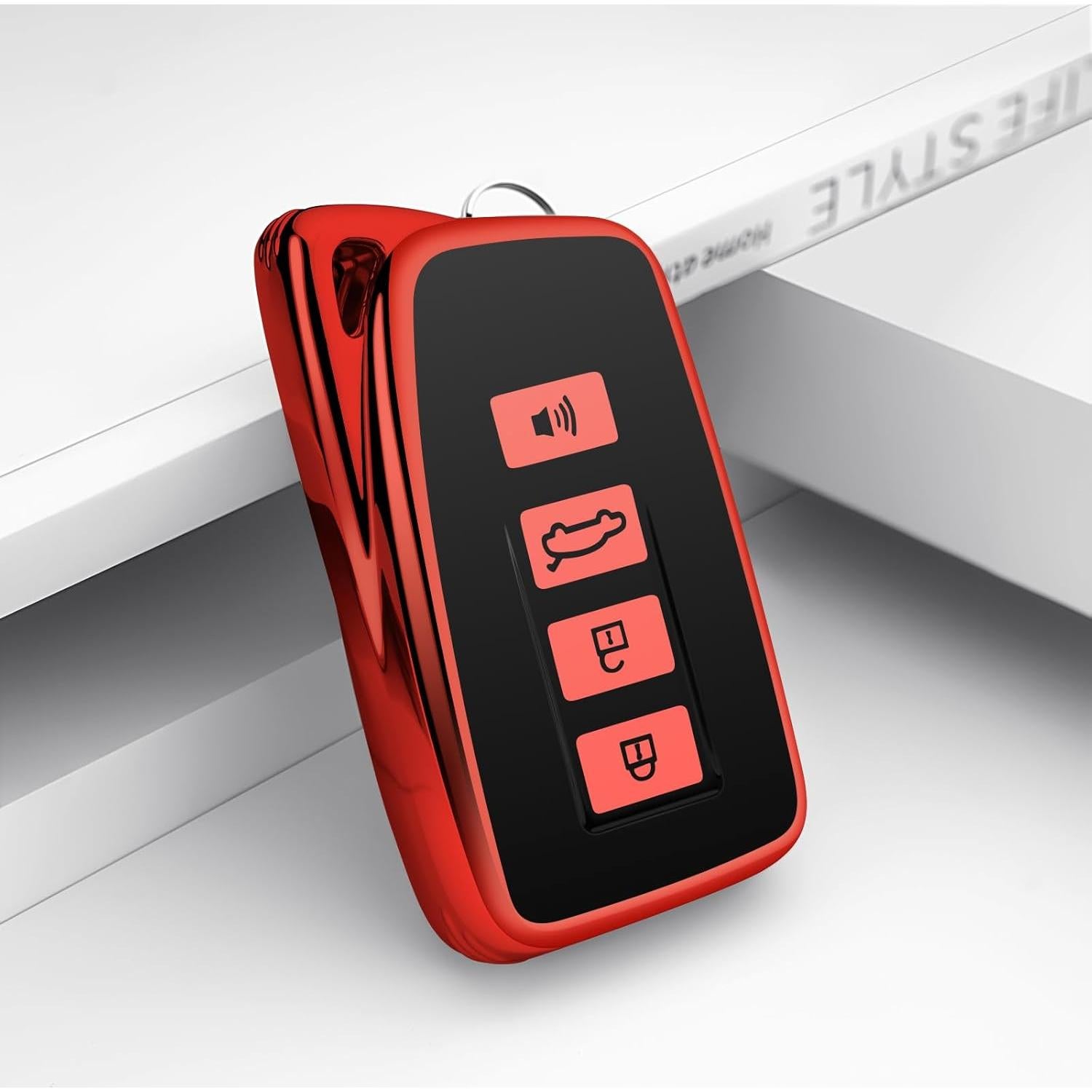 Funda de Llave de Coche Tengare Rojo para Lexus 2019-2022