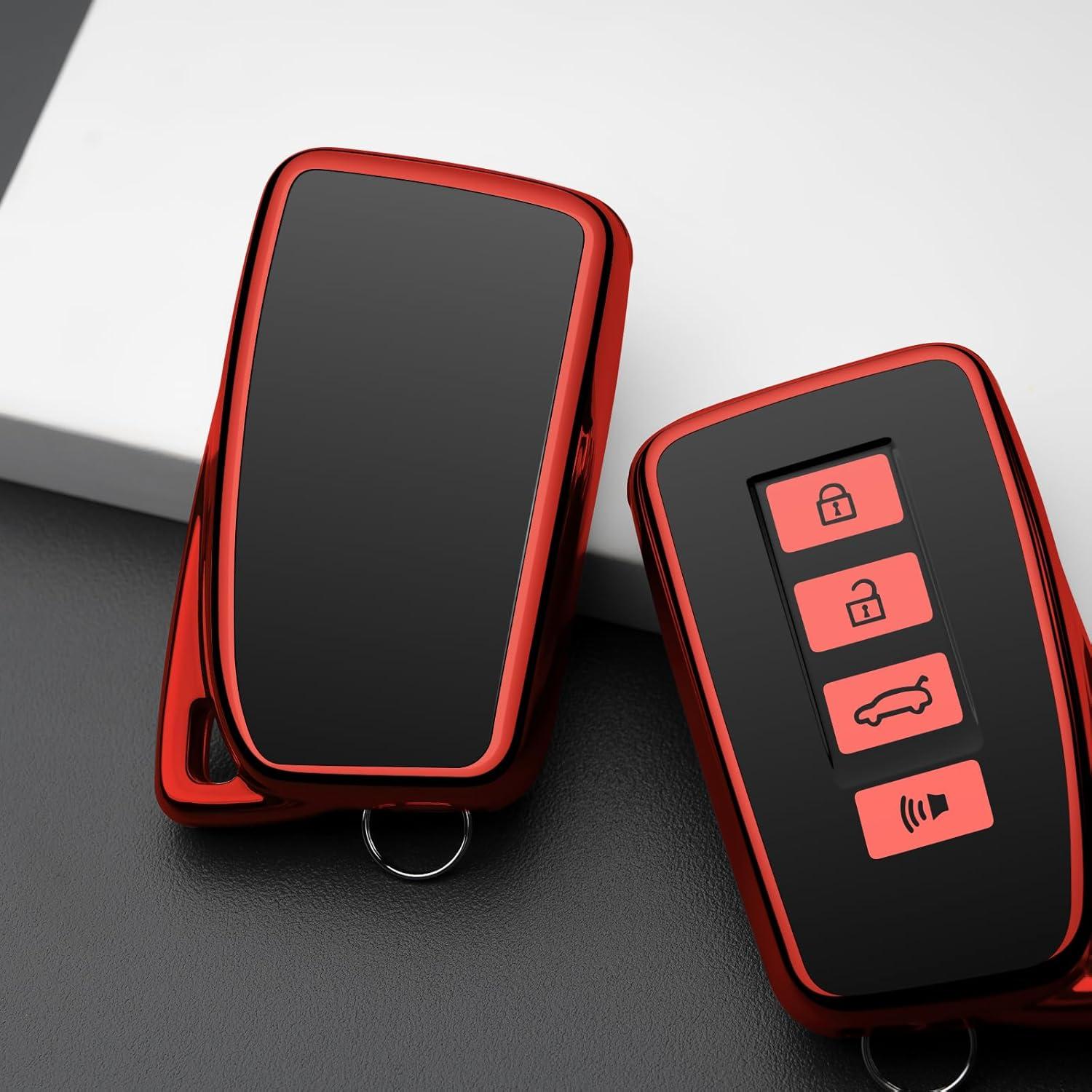 Funda de Llave de Coche Tengare Rojo para Lexus 2019-2022