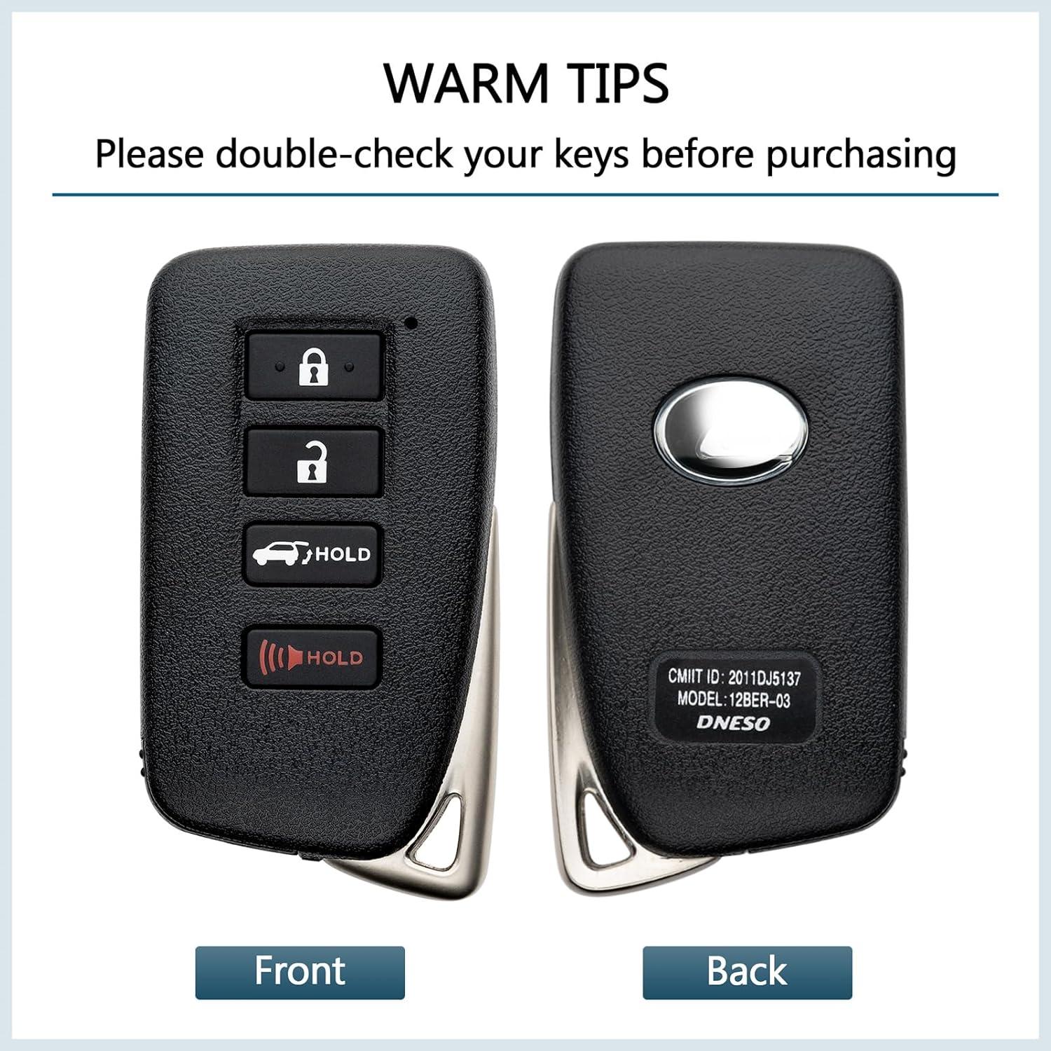 Funda de Llave de Coche Tengare Rojo para Lexus 2019-2022