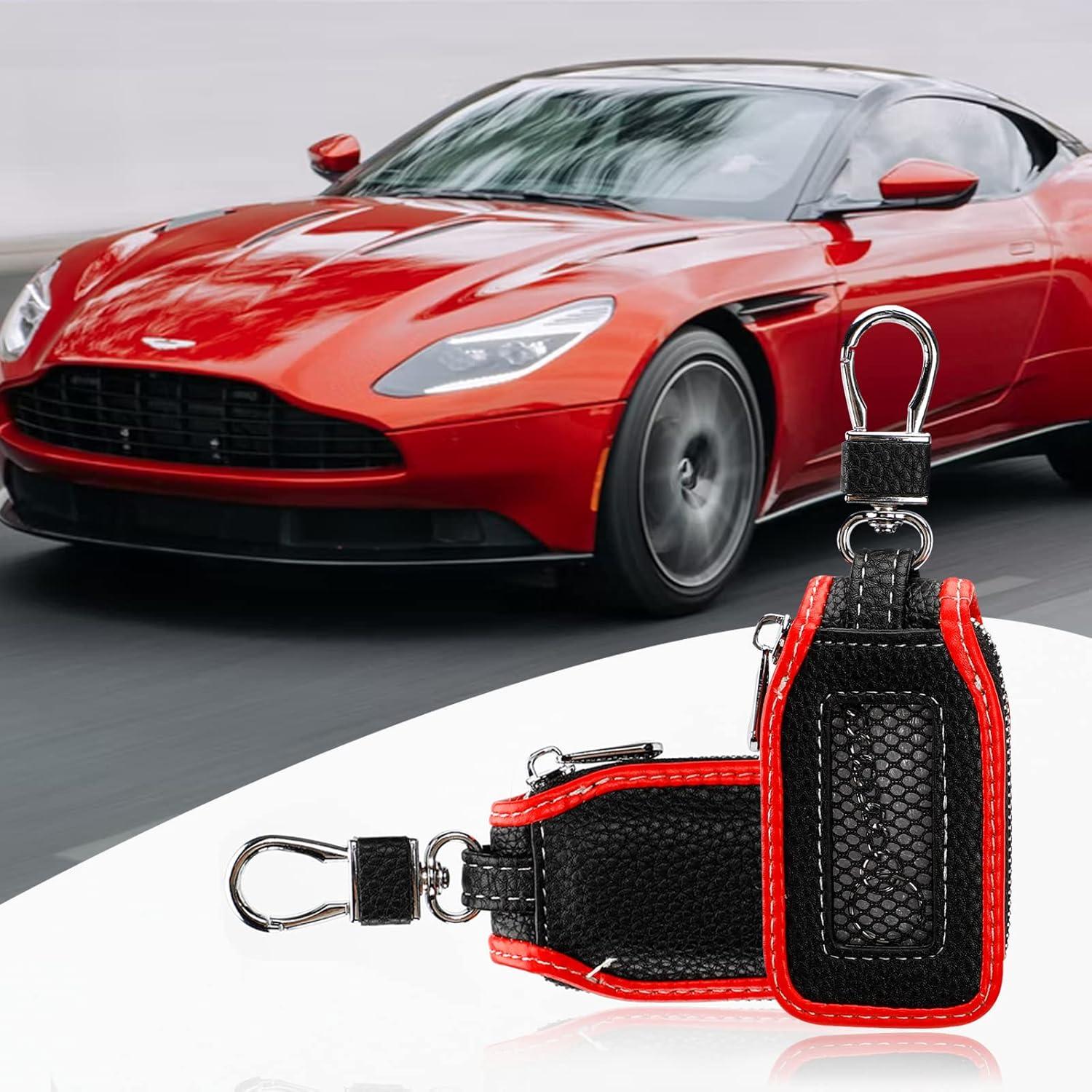 Funda de Llave de Coche de Cuero Syihah - 2 Piezas Rojo