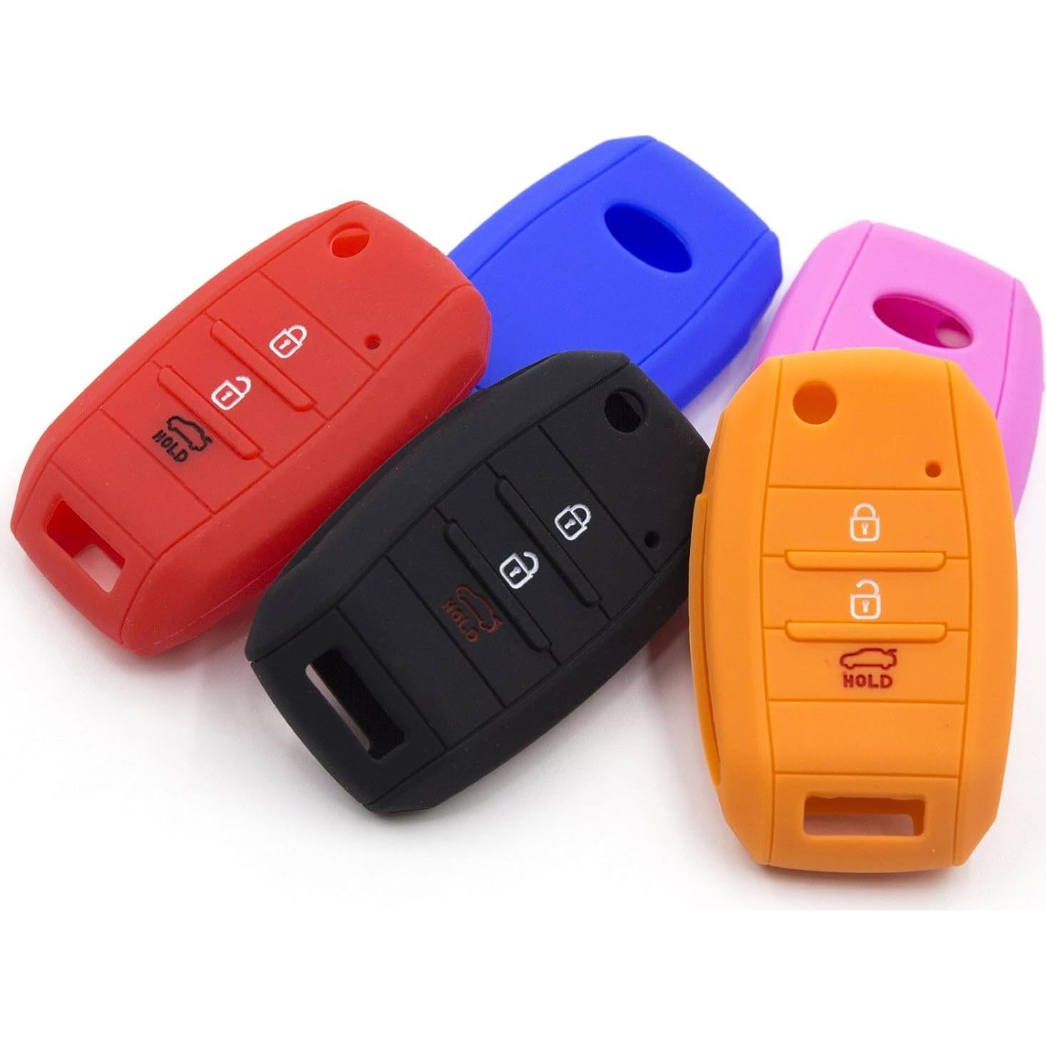 Funda de Llave Plegable de Silicona LIGHTKOREA 3 Botones Kia