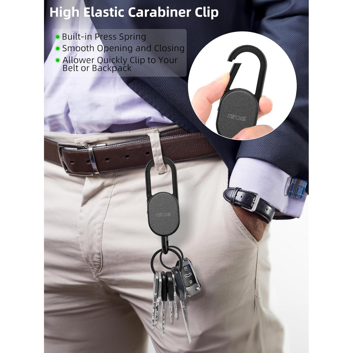 Llave con rastreador Miroddi, Bluetooth, recargable, negro