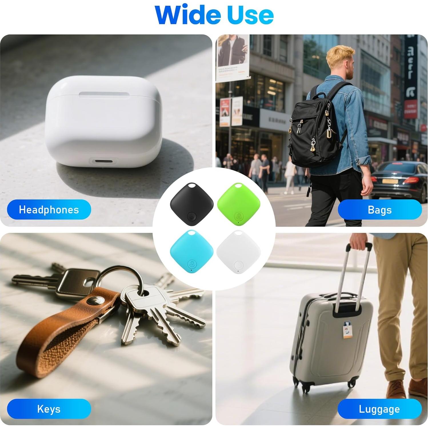 Localizador Bluetooth UUMEE Paquete de 4 Colorido con Batería CR2032