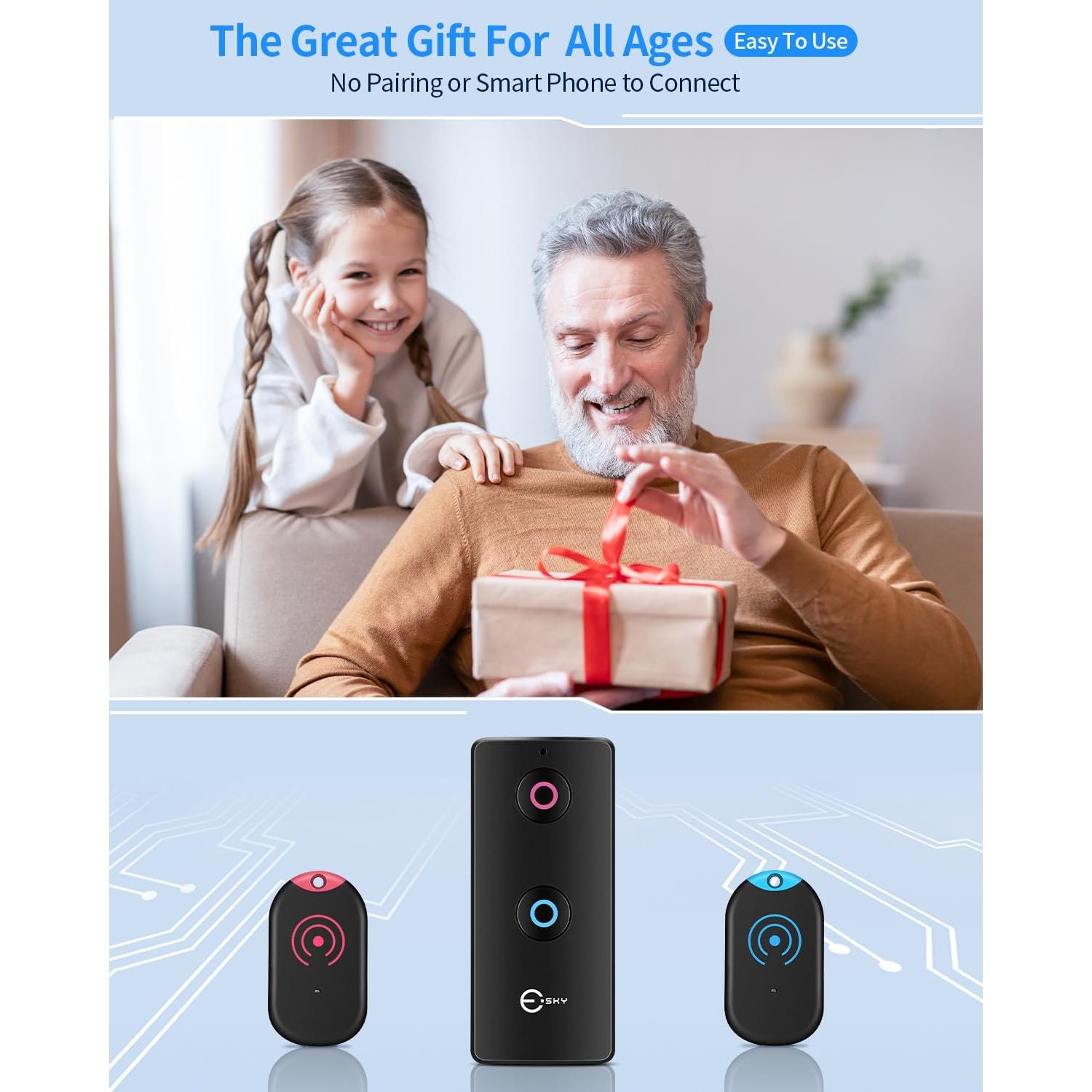 Localizador de Llaves Esky Ultra Delgado 2 Receptores 80dB