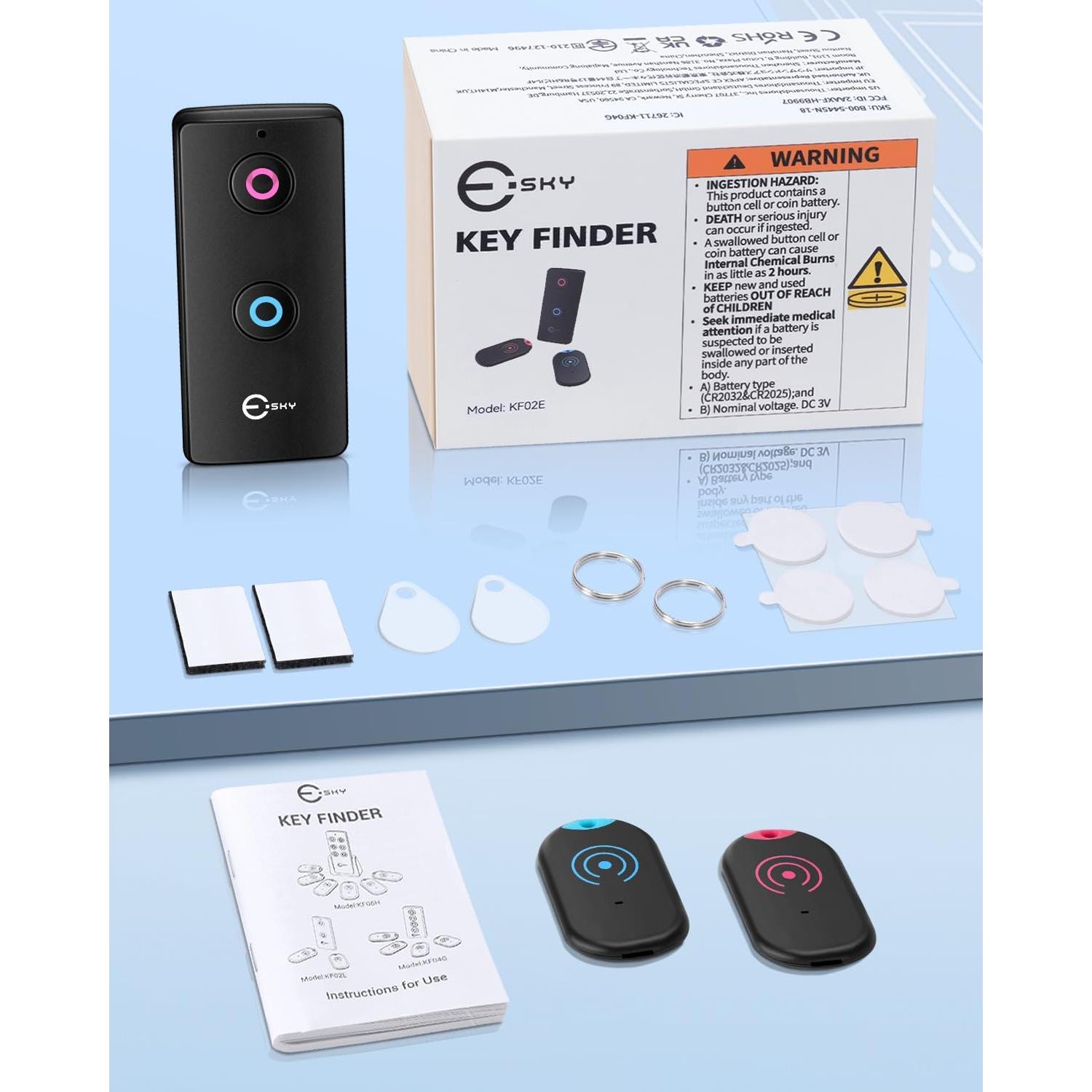 Localizador de Llaves Esky Ultra Delgado 2 Receptores 80dB