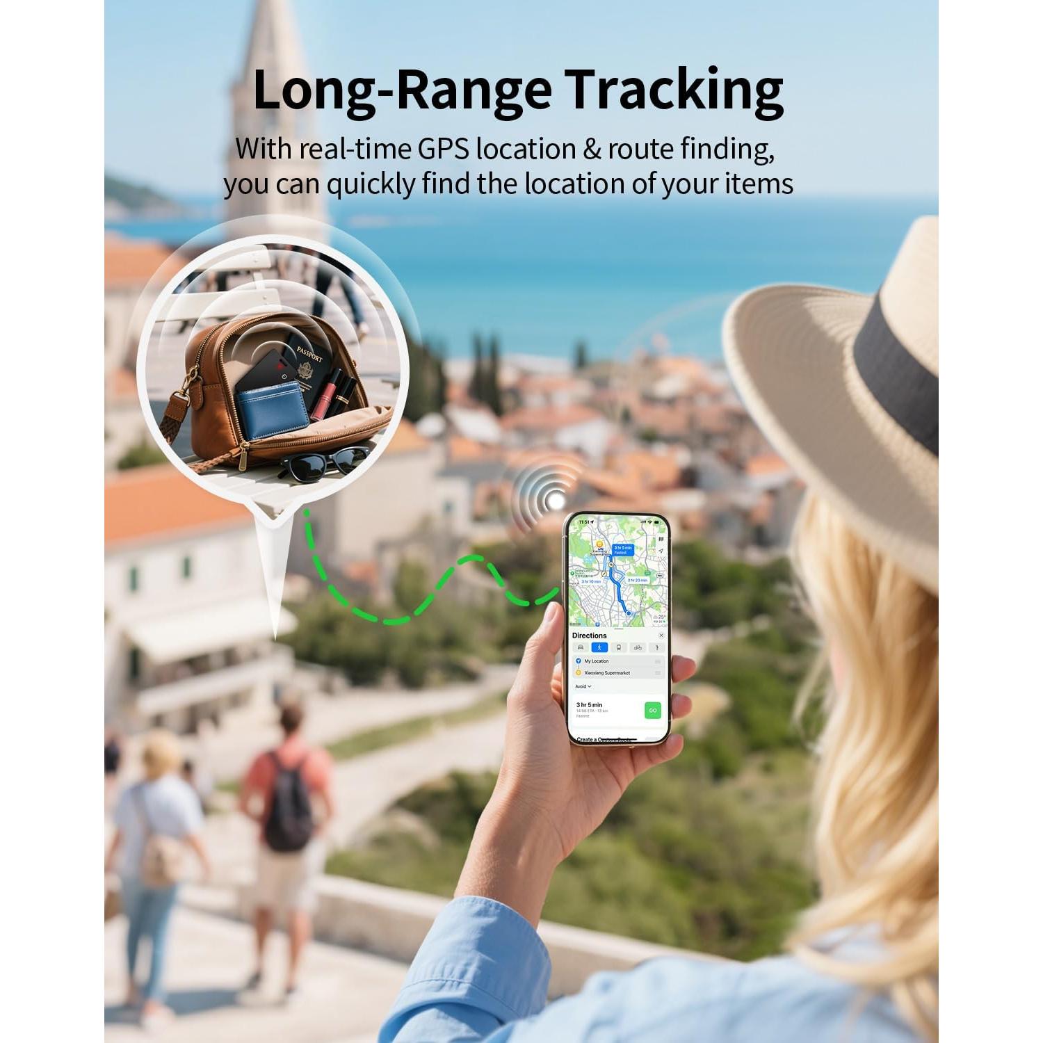 Rastreador Bluetooth FVJ Air-Tag Recargable para iPhone