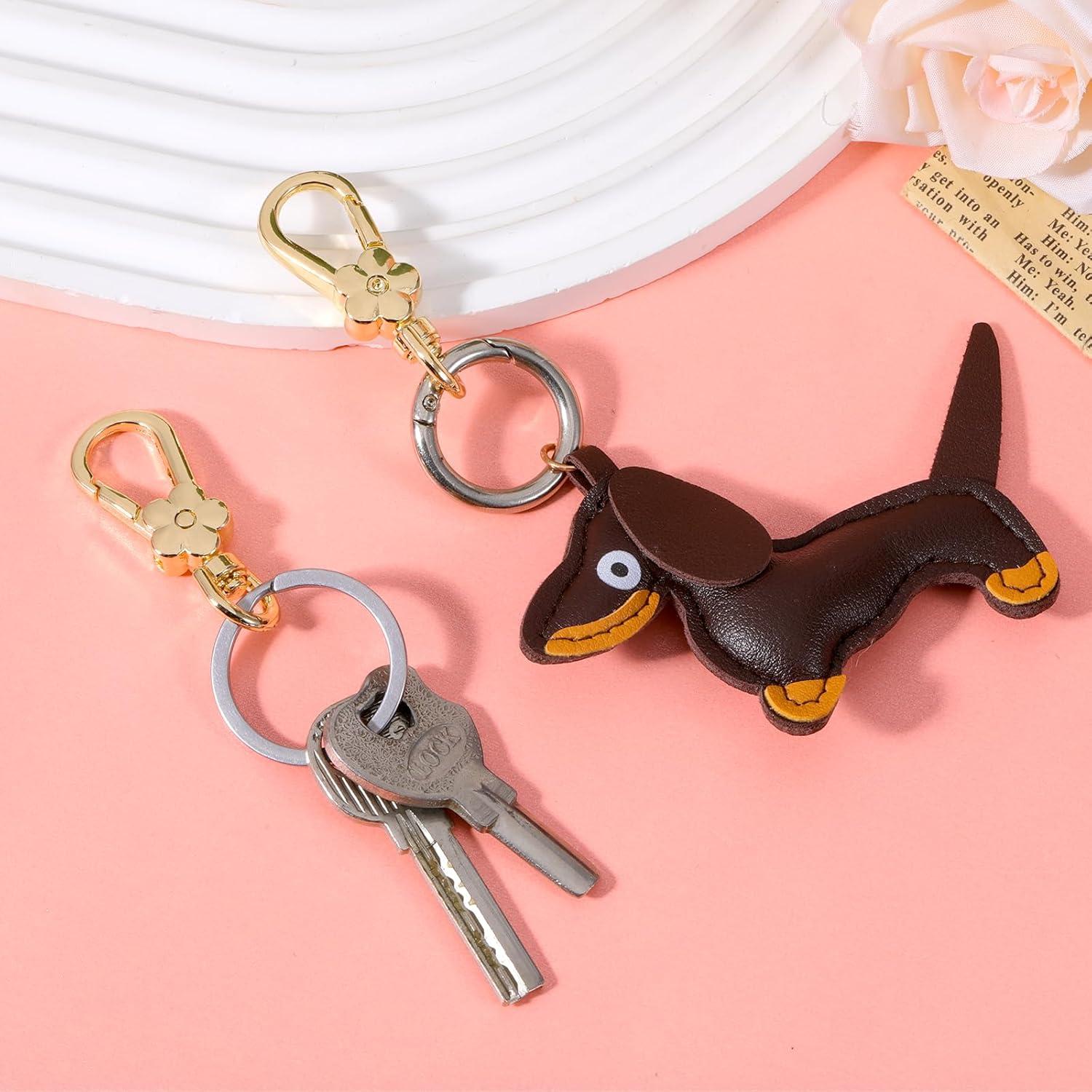 2 Clips de Llaveros Dorados en Forma de Flor - Yuomeaz