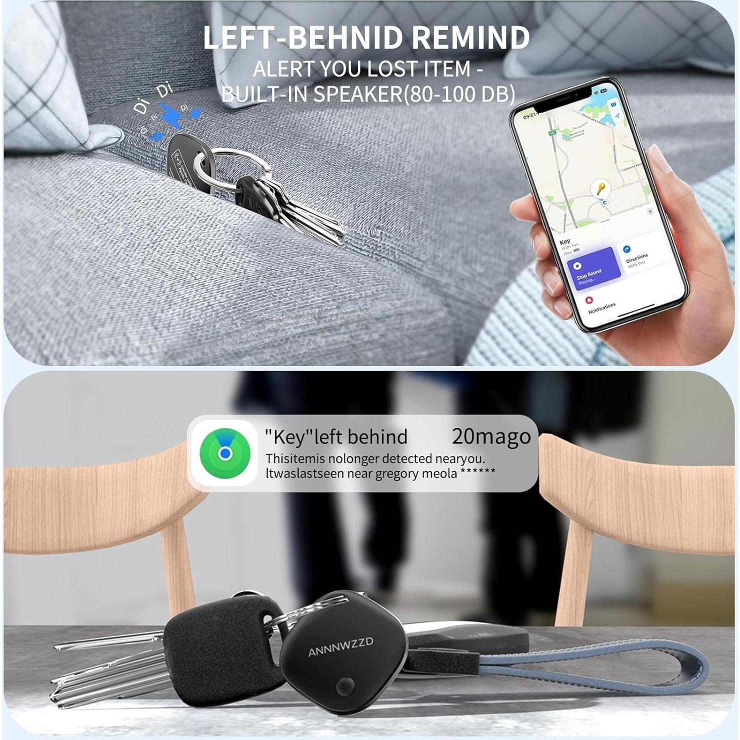 Localizadores ANNNWZZD AirTag Paquete de 4 Bluetooth iOS