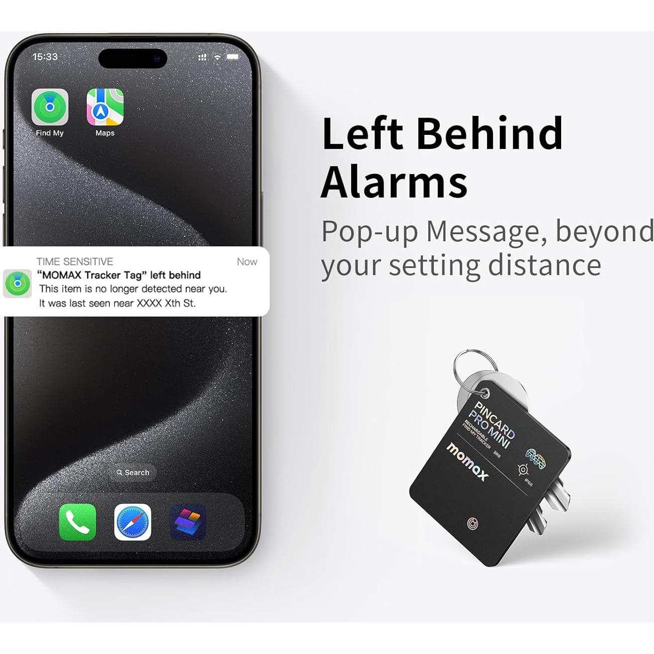 Localizador Bluetooth Recargable Momax BR8 IP68 100m Llaves