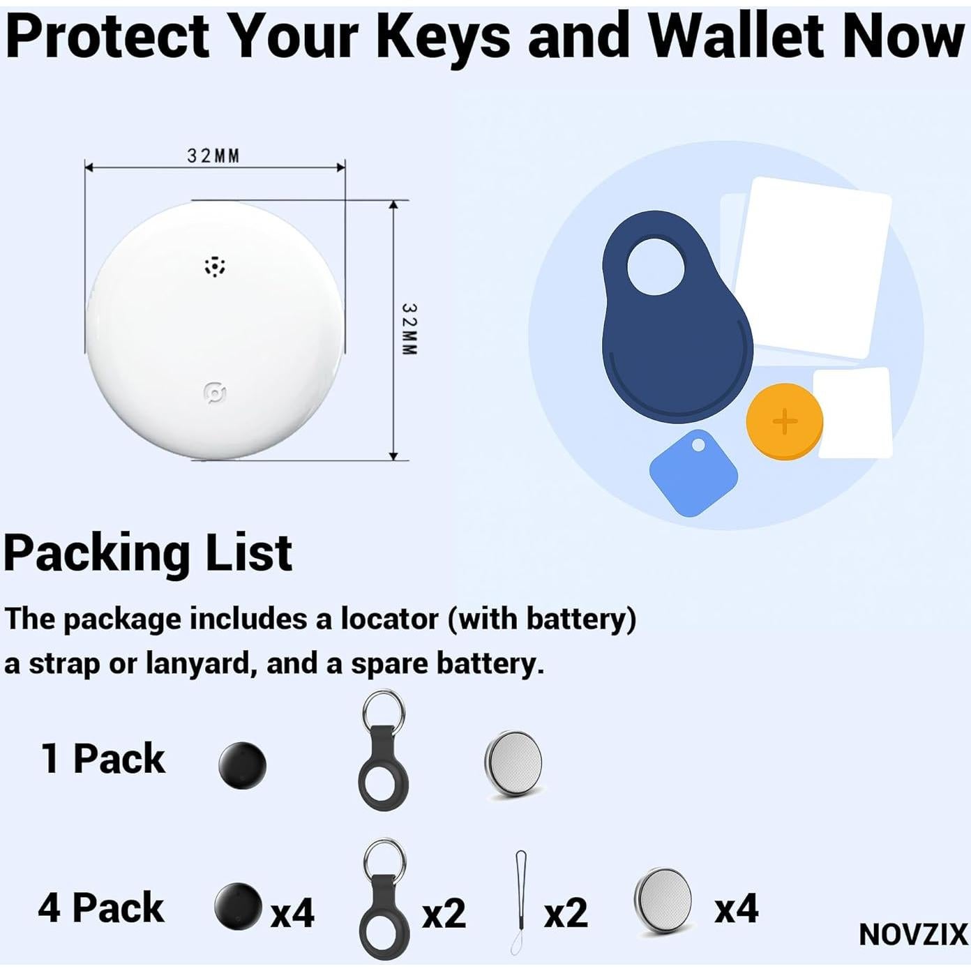 Paquete de 2 Air Tags Apple - Etiquetas de rastreo Bluetooth