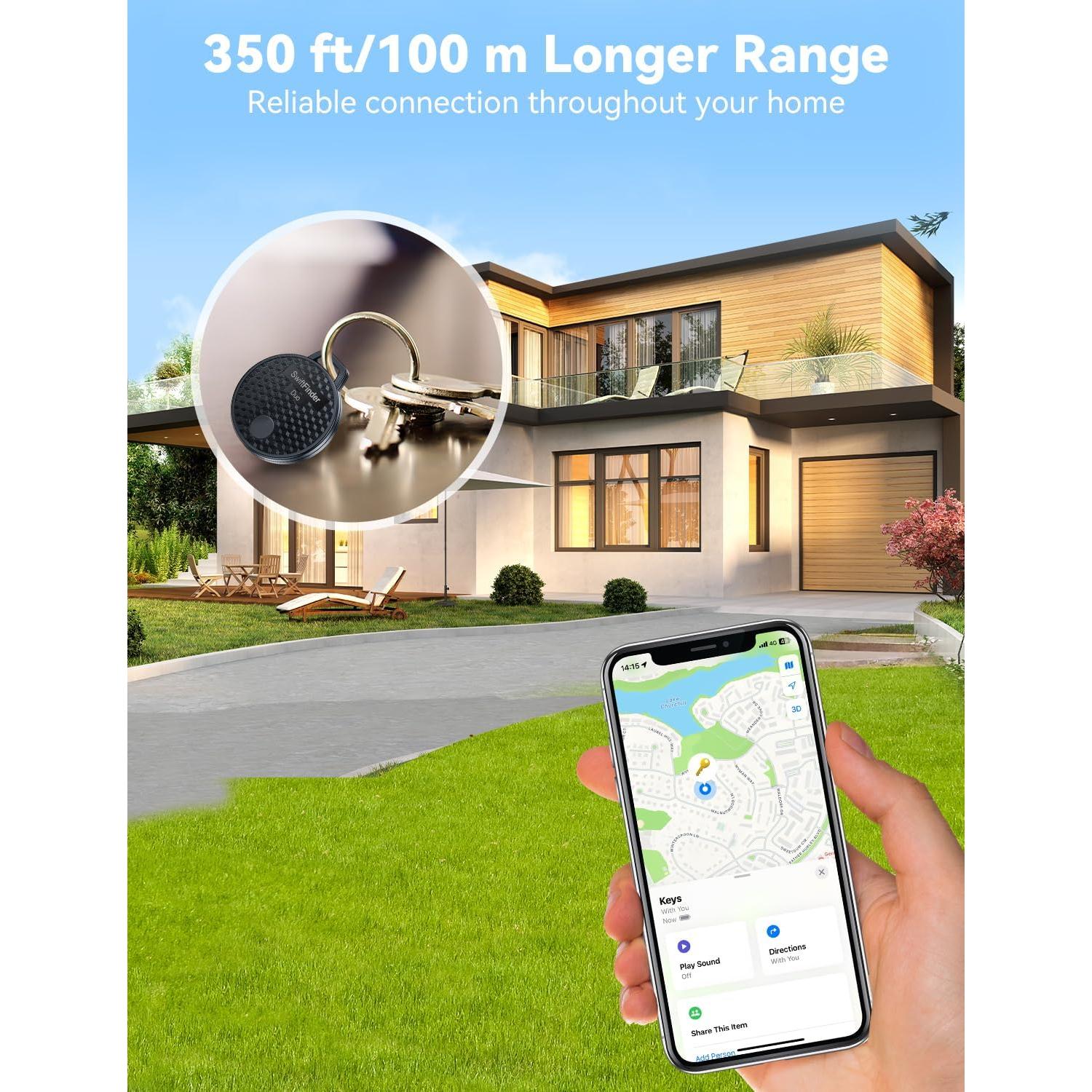 Etiqueta de Rastreo Bluetooth SwiftFinder - Localizador iOS, 4 Piezas