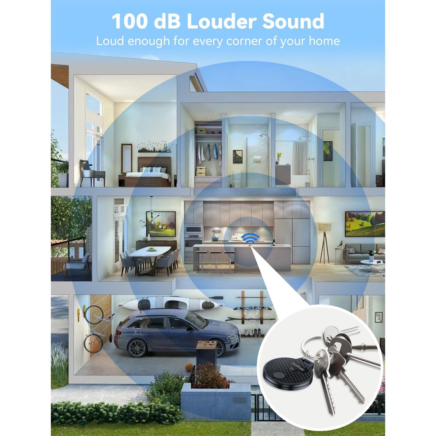 Etiqueta de Rastreo Bluetooth SwiftFinder - Localizador iOS, 4 Piezas