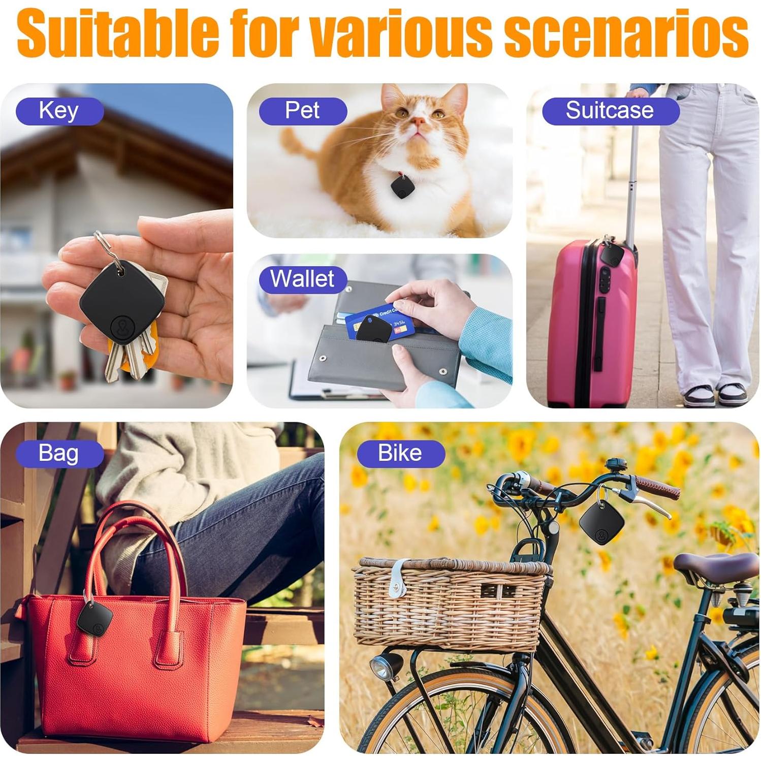 Etiqueta de Rastreo Bluetooth FYSCKEJI - Paquete de 4, IP67