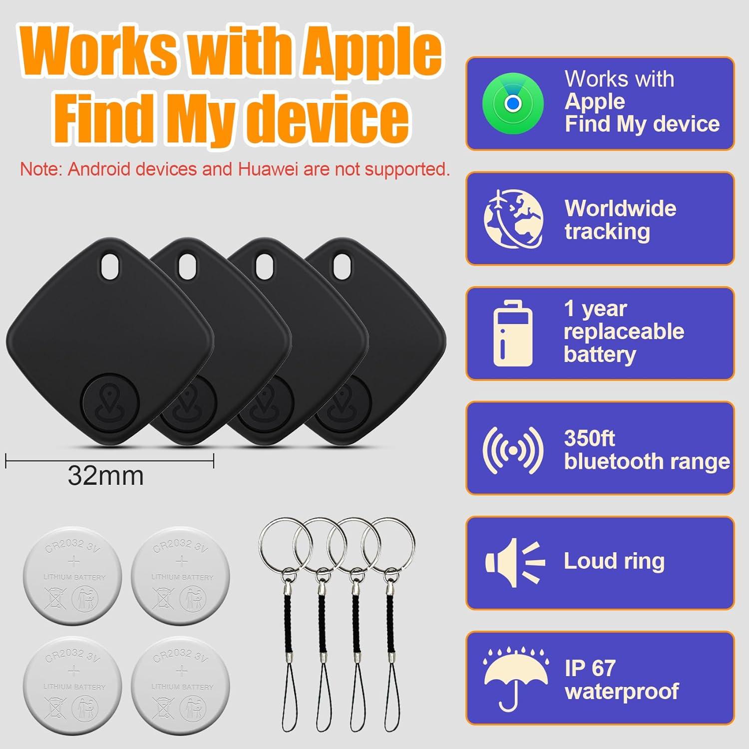 Etiqueta de Rastreo Bluetooth FYSCKEJI - Paquete de 4, IP67