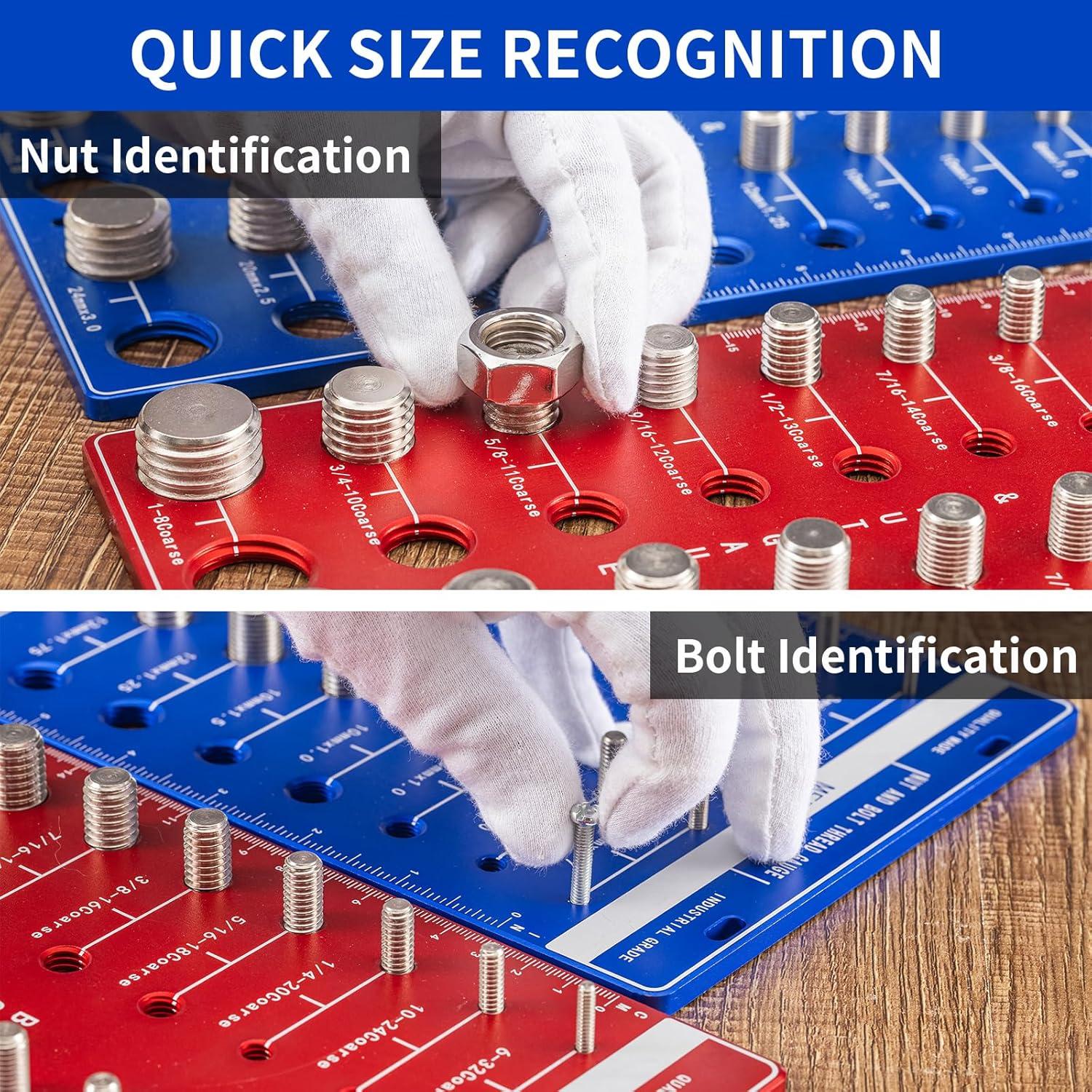 Comprobador de Roscas JLYLOL 44 Tamaños Métrico y Estándar