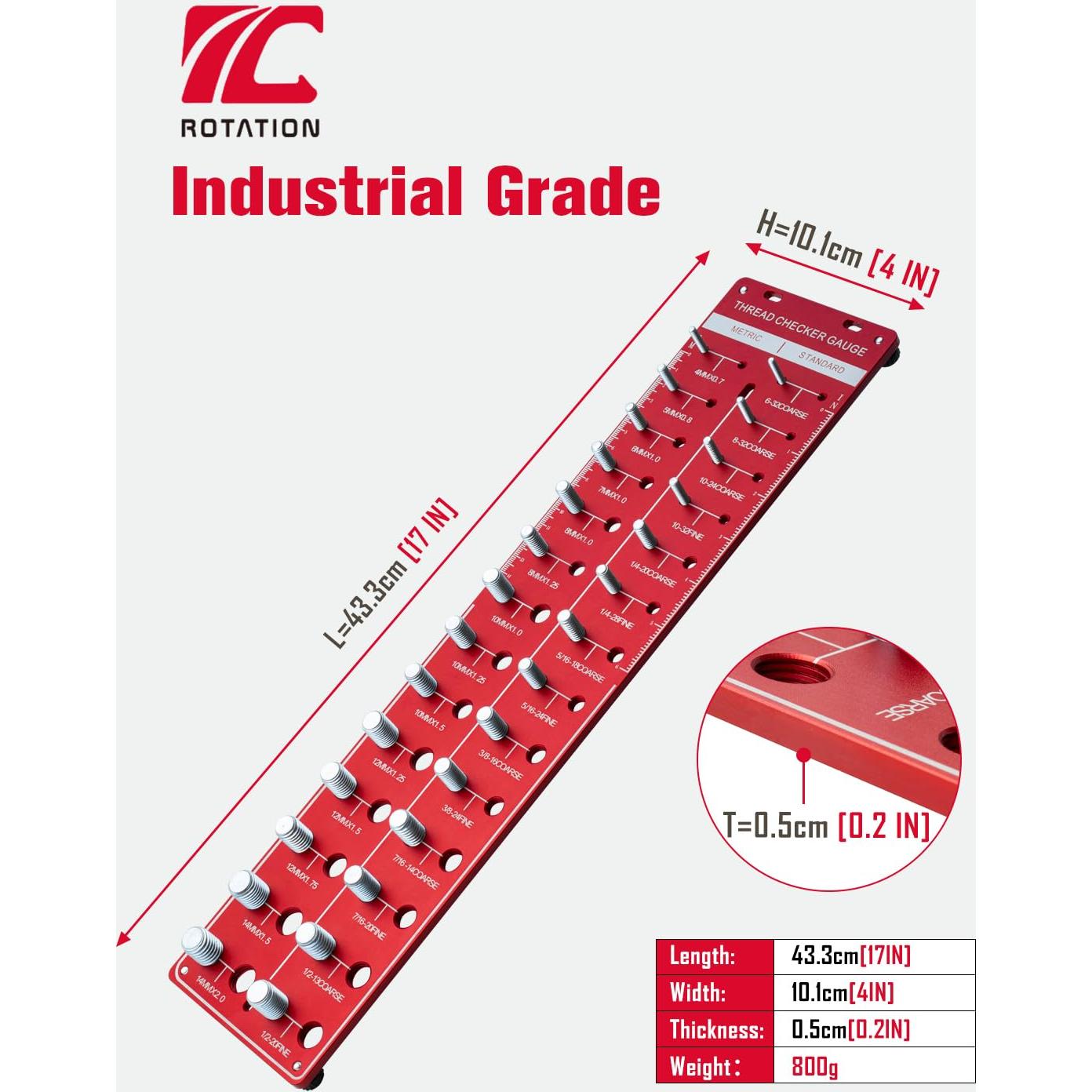 Comprobador de Roscas ROTATION - Medidor de Tuercas y Tornillos